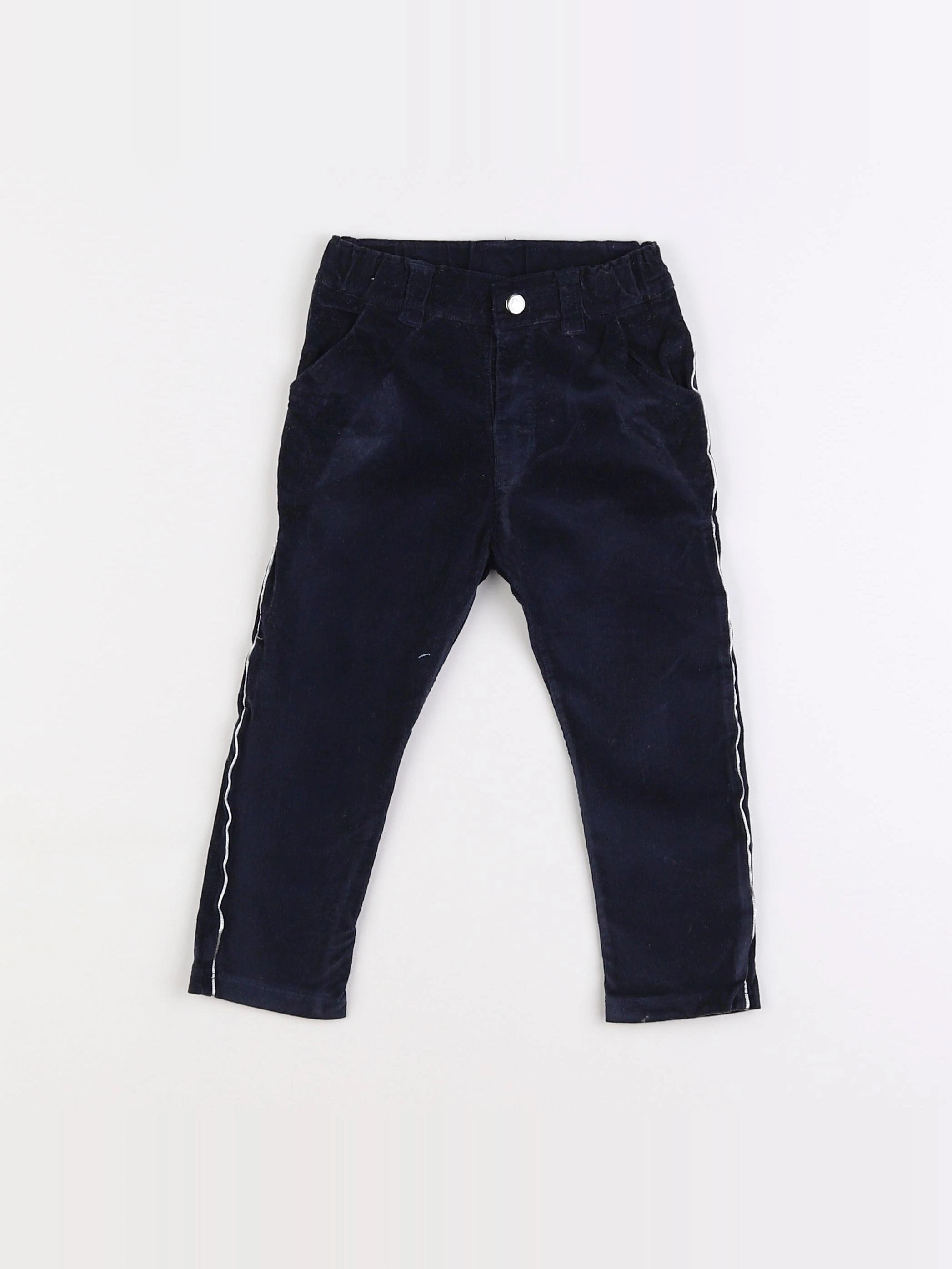Petit Bateau - pantalon bleu - 2 ans