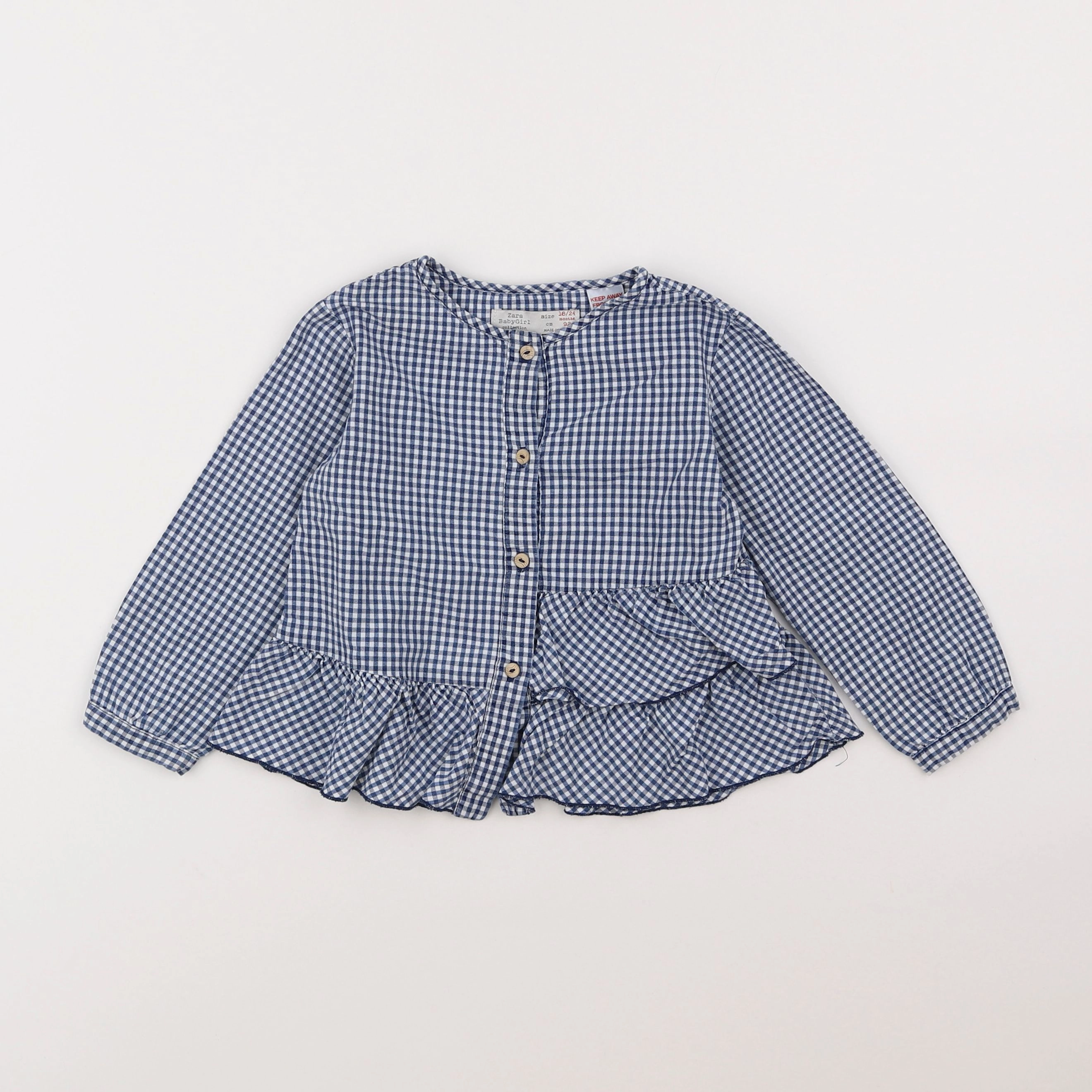 Zara - blouse bleu - 18 mois à 2 ans