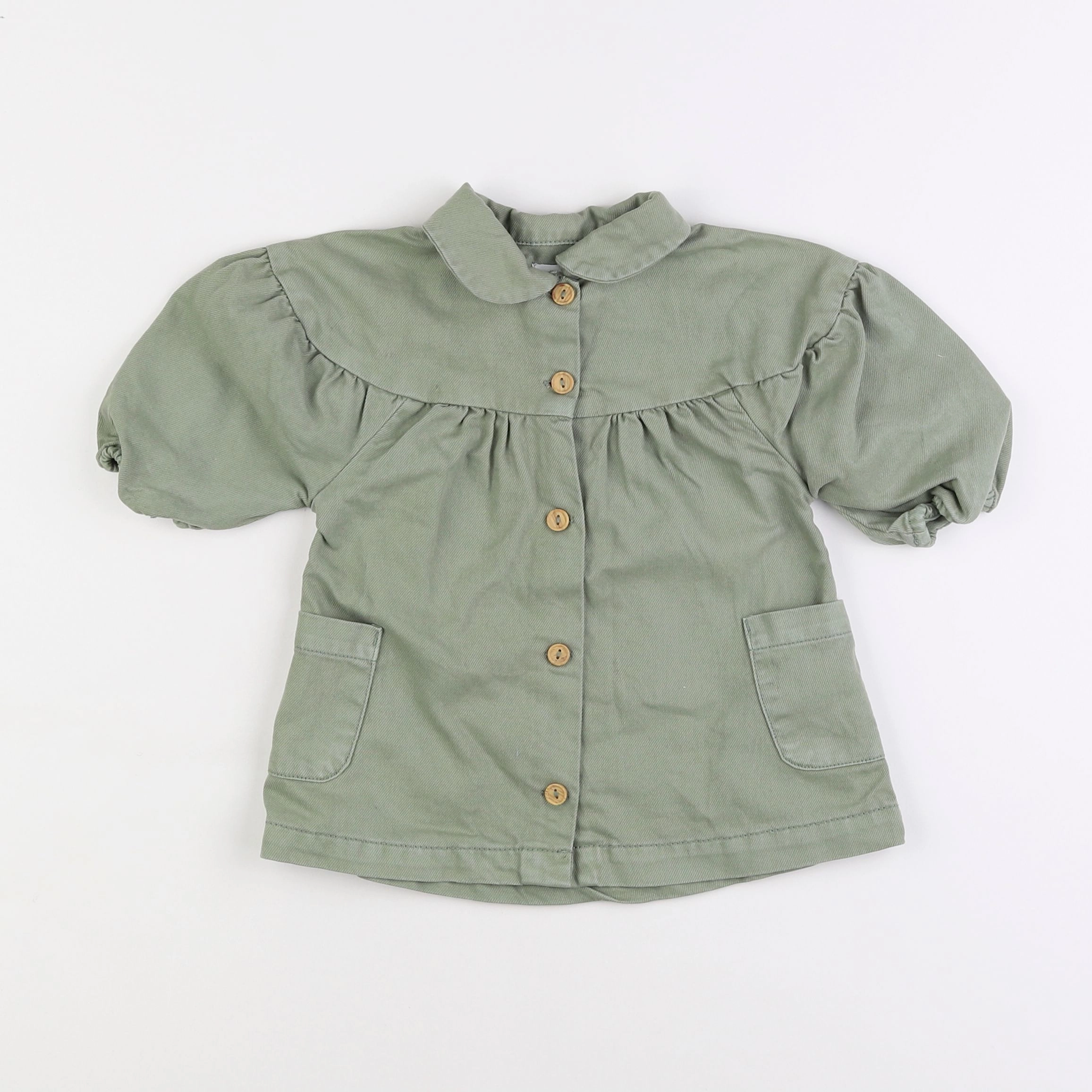 Vertbaudet - robe vert - 9 mois