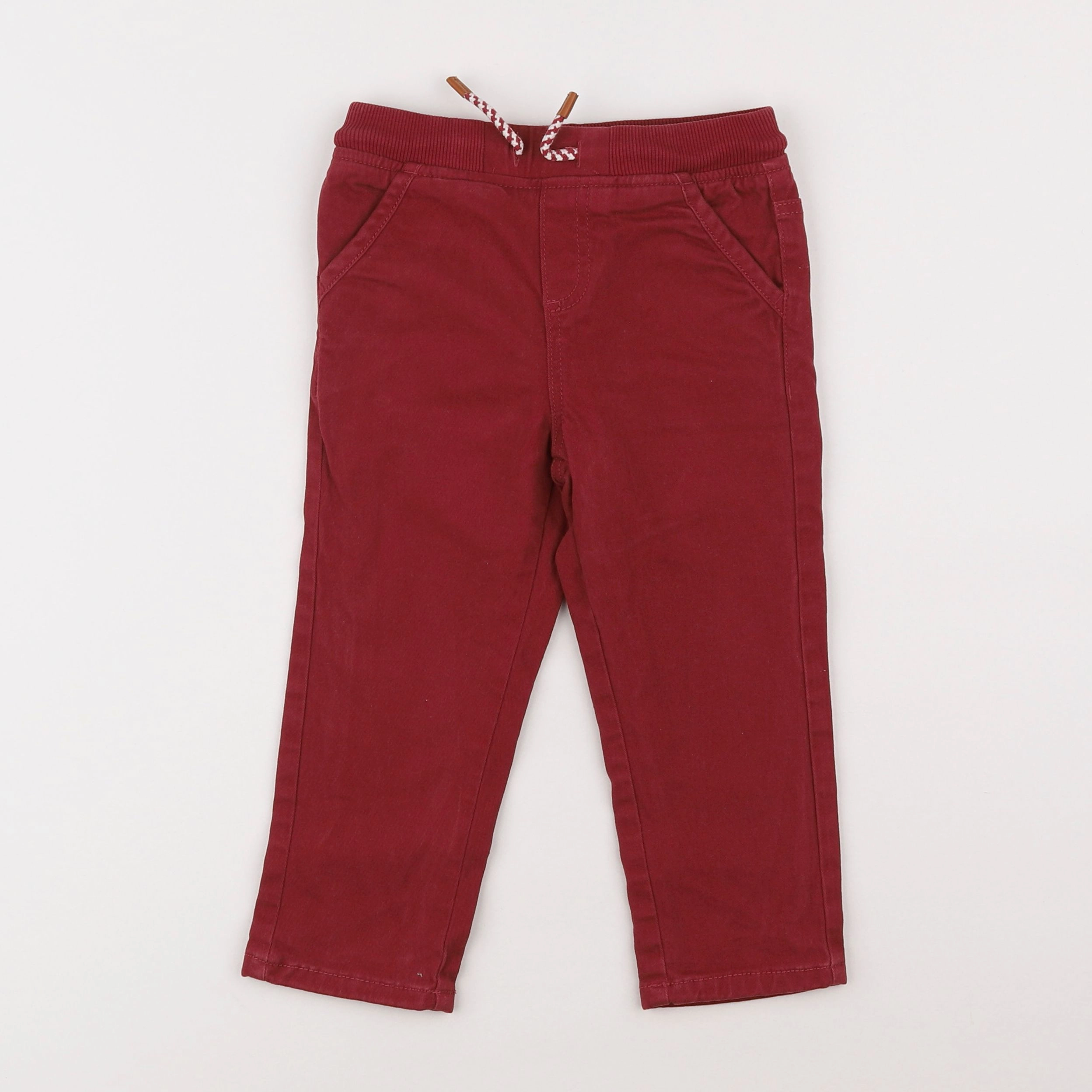 Vertbaudet - pantalon doublé rouge - 3 ans