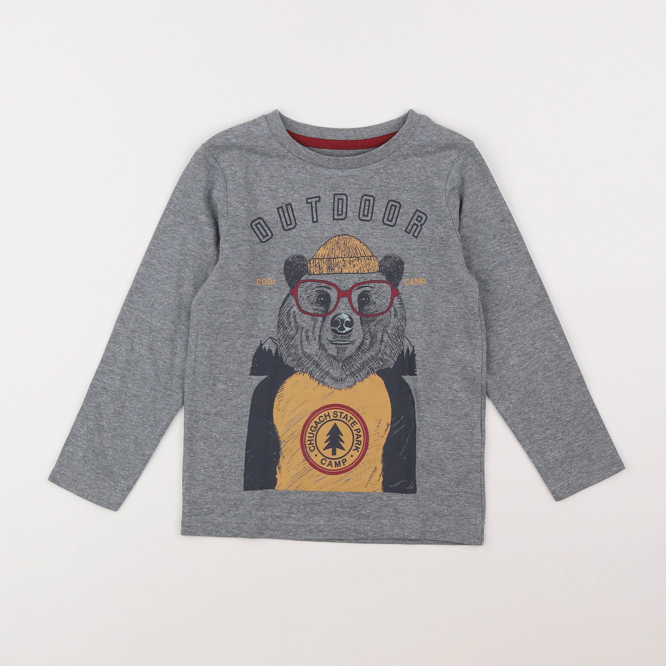 Vertbaudet - tee-shirt gris - 5 ans