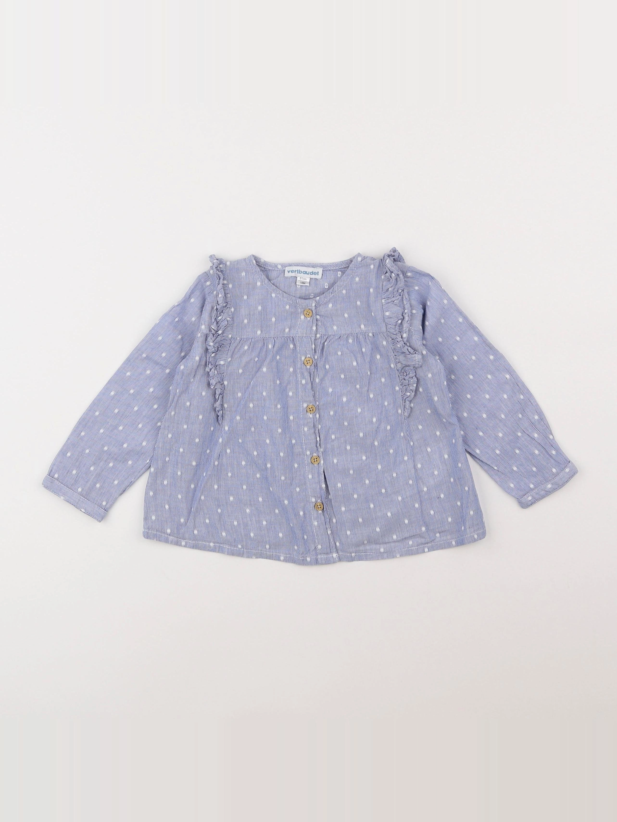 Vertbaudet - blouse bleu - 18 mois