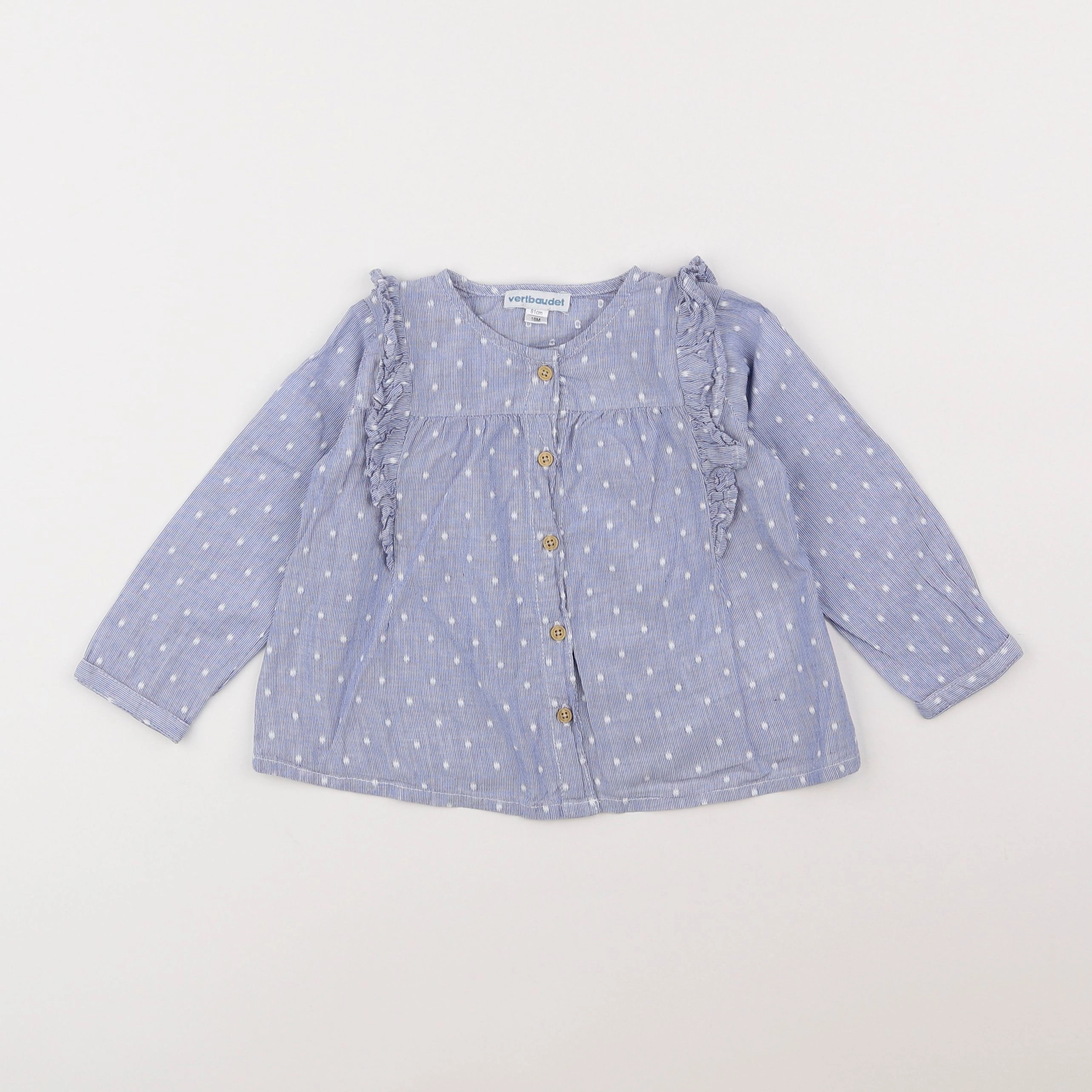 Vertbaudet - blouse bleu - 18 mois