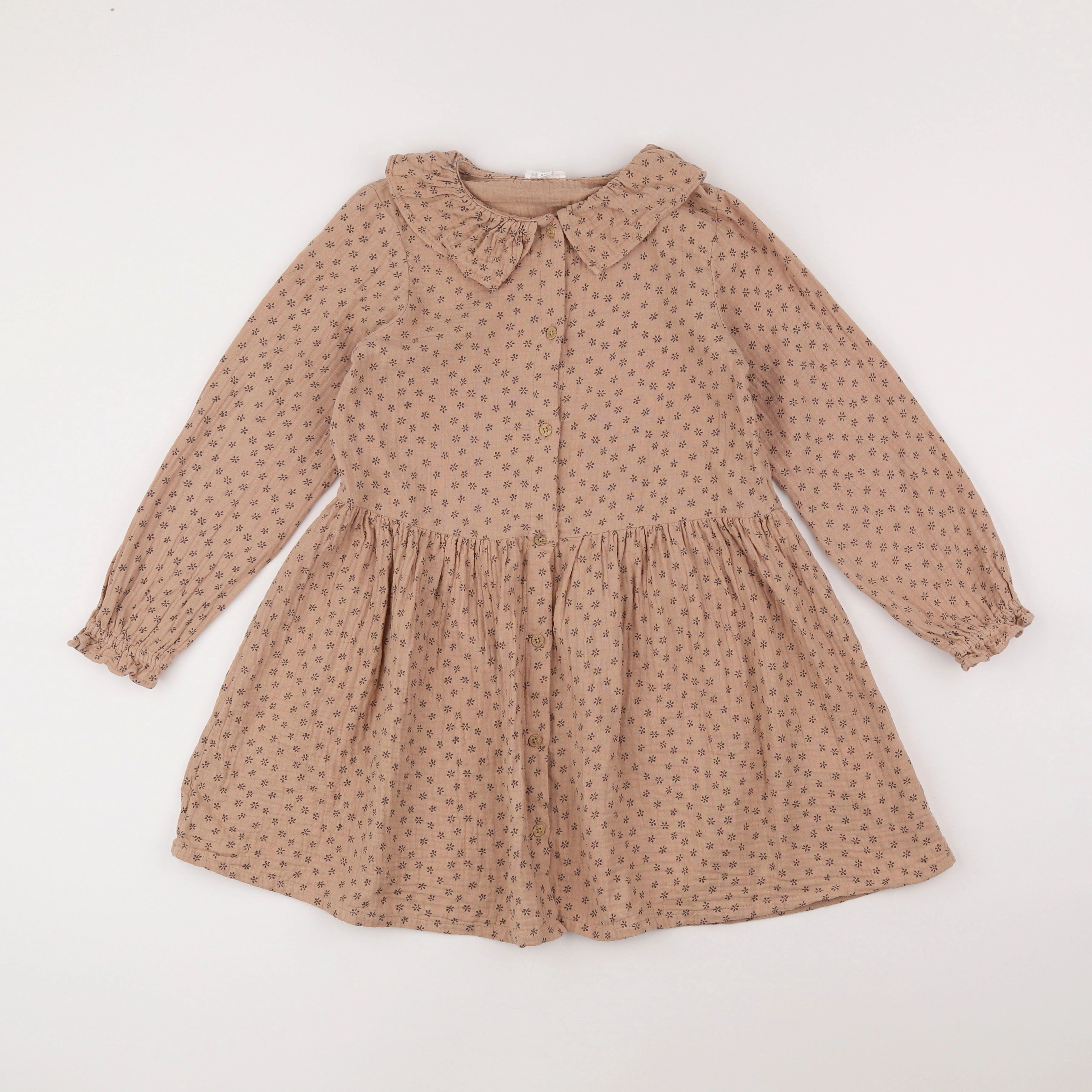 Vertbaudet - robe marron - 8 ans