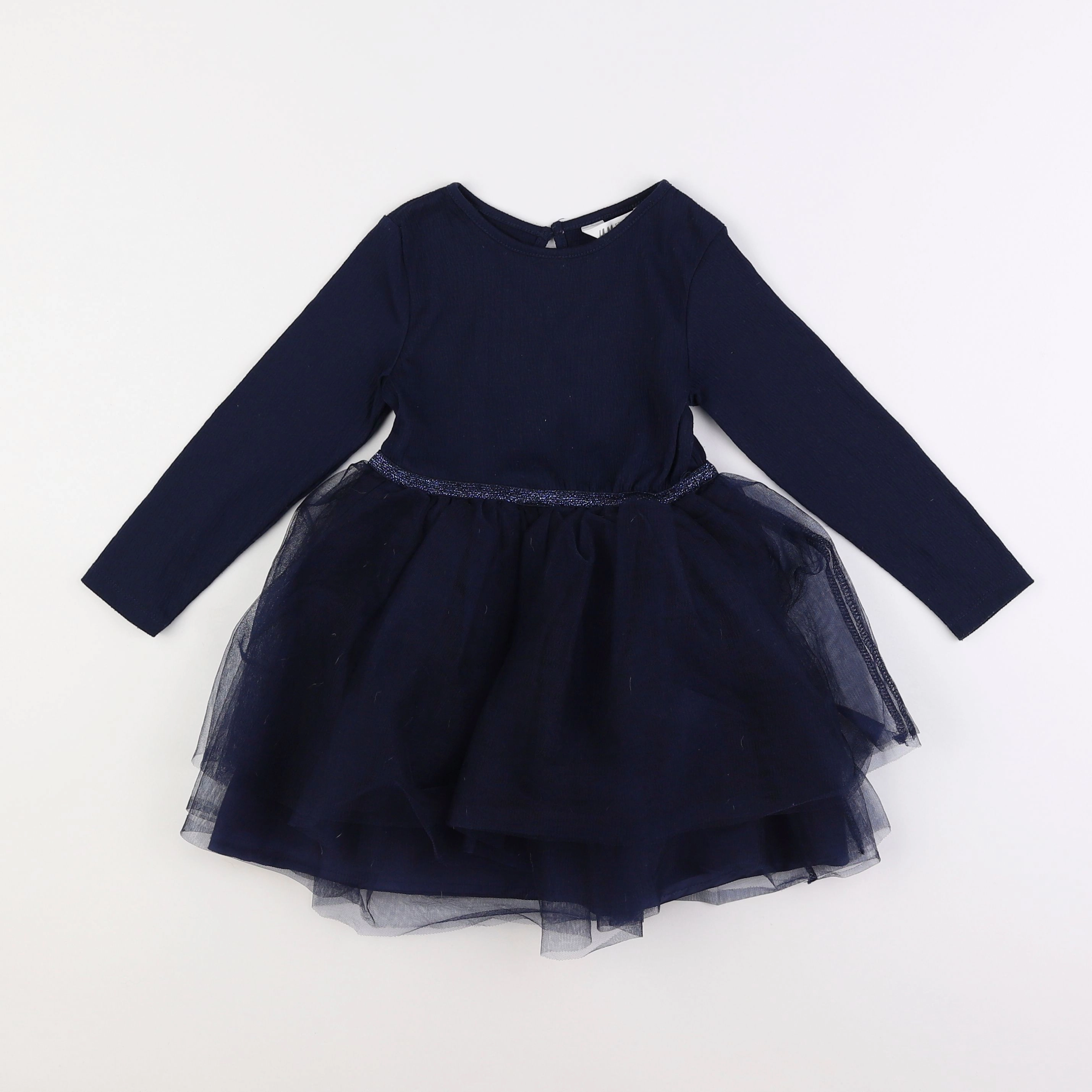 H&M - robe bleu - 2/4 ans