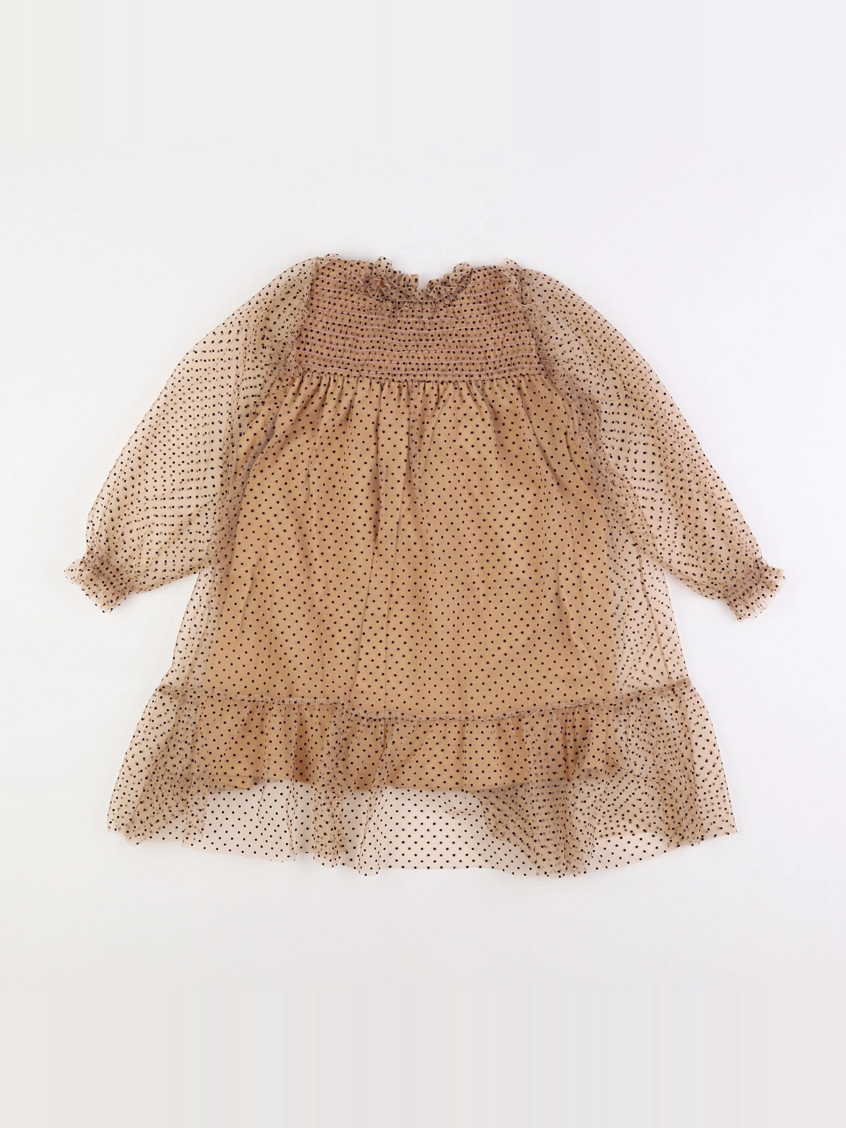 Zara - robe marron - 3/4 ans