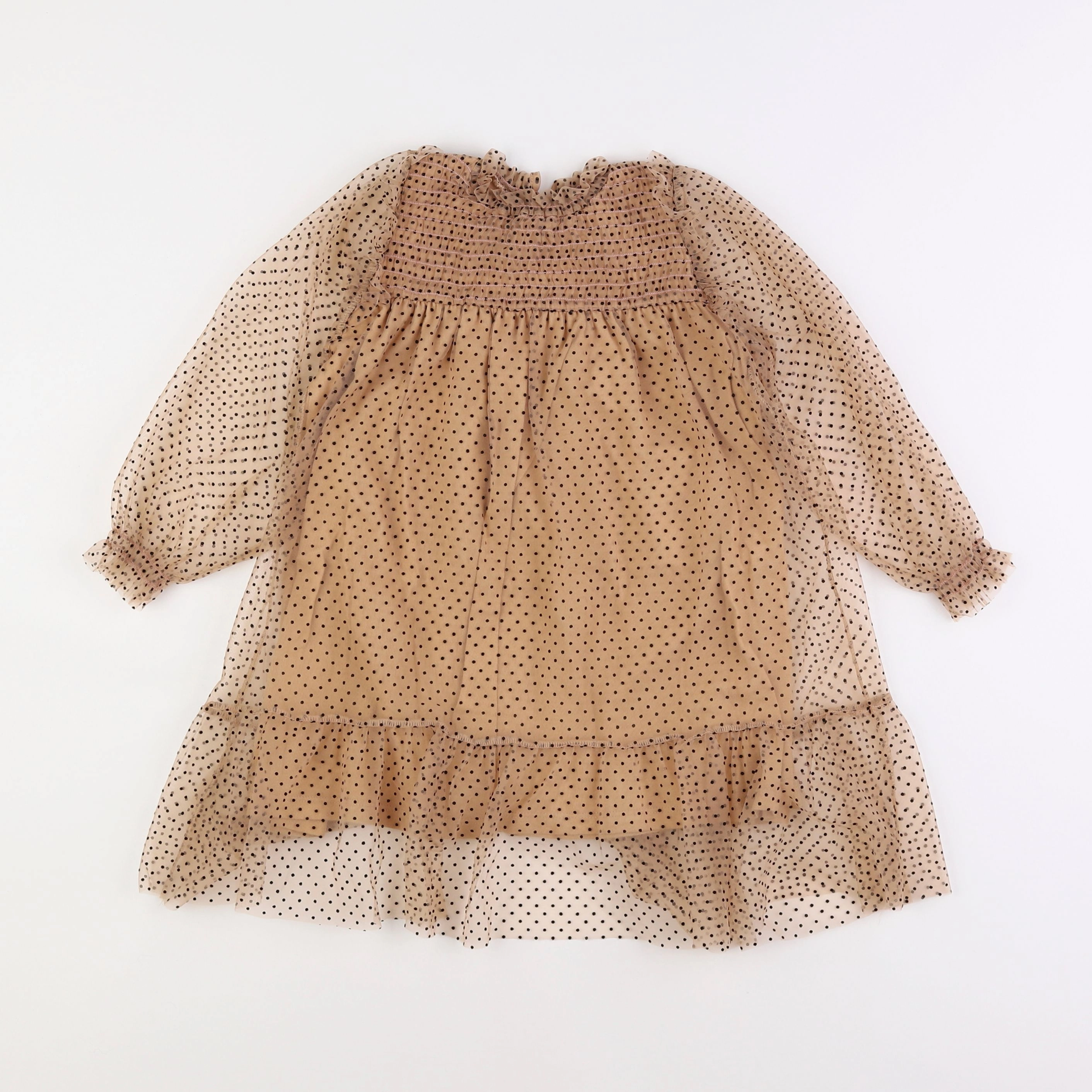 Zara - robe marron - 3/4 ans