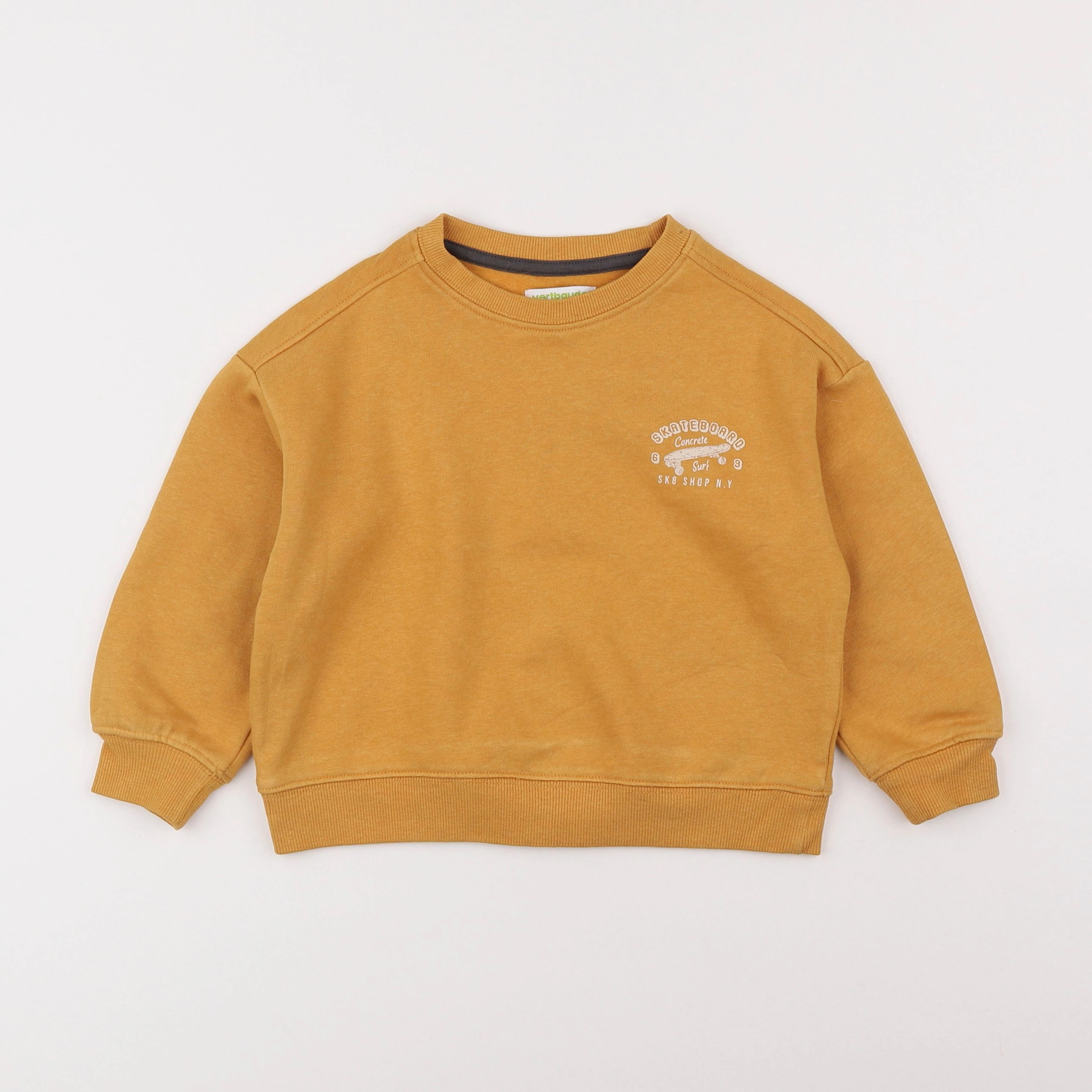 Vertbaudet - sweat jaune - 2 ans