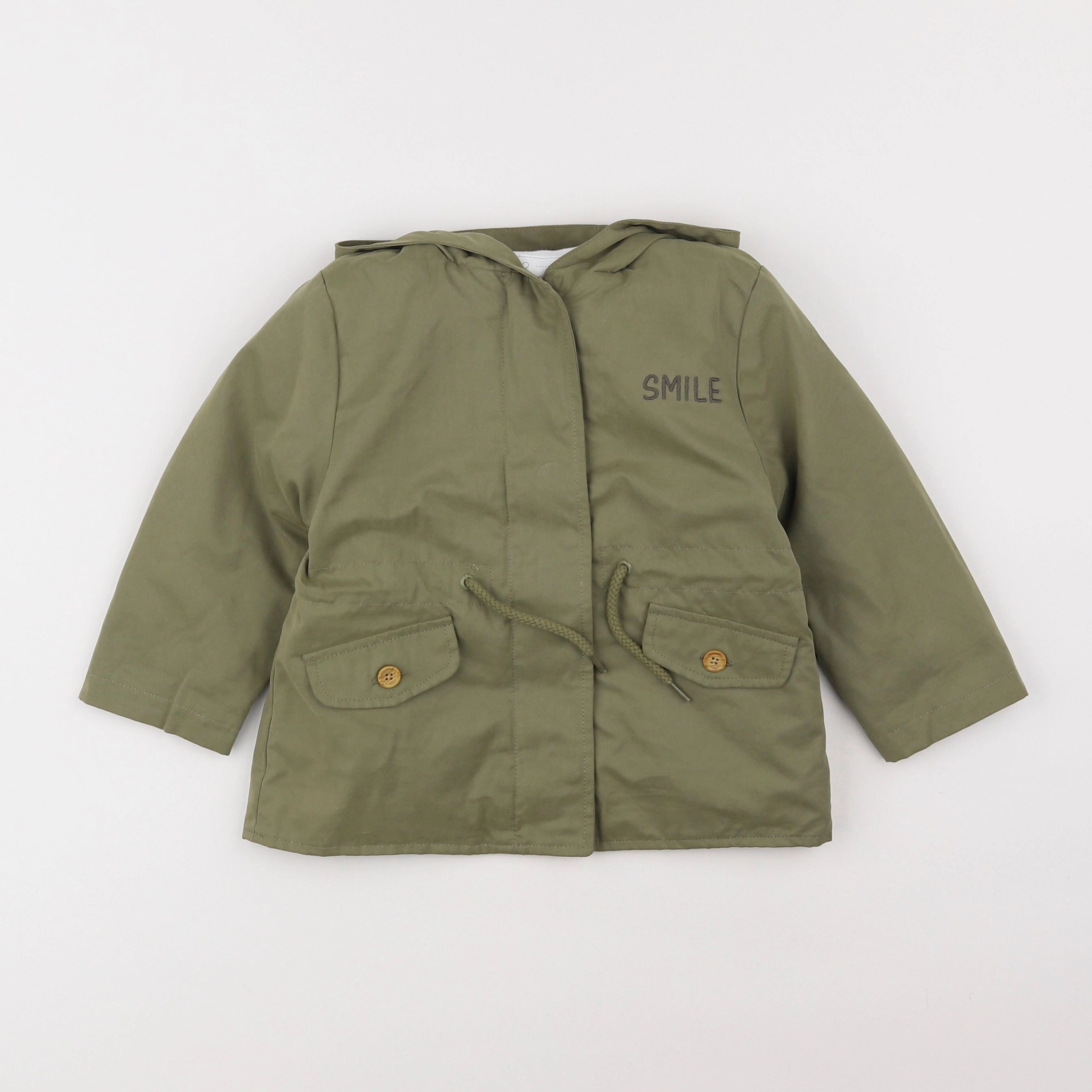 Vertbaudet - manteau doublure amovible vert - 2 ans