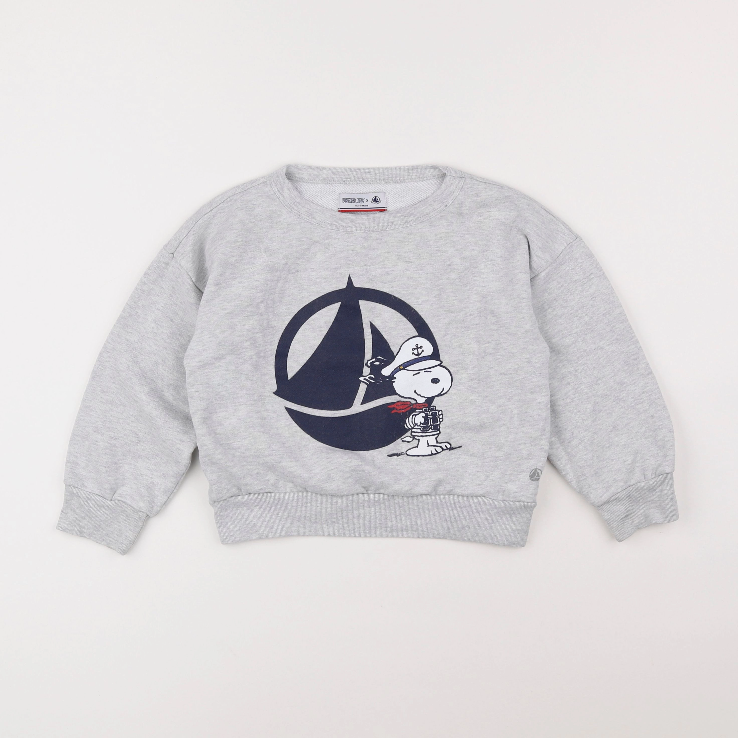 Petit Bateau - sweat gris - 6 ans