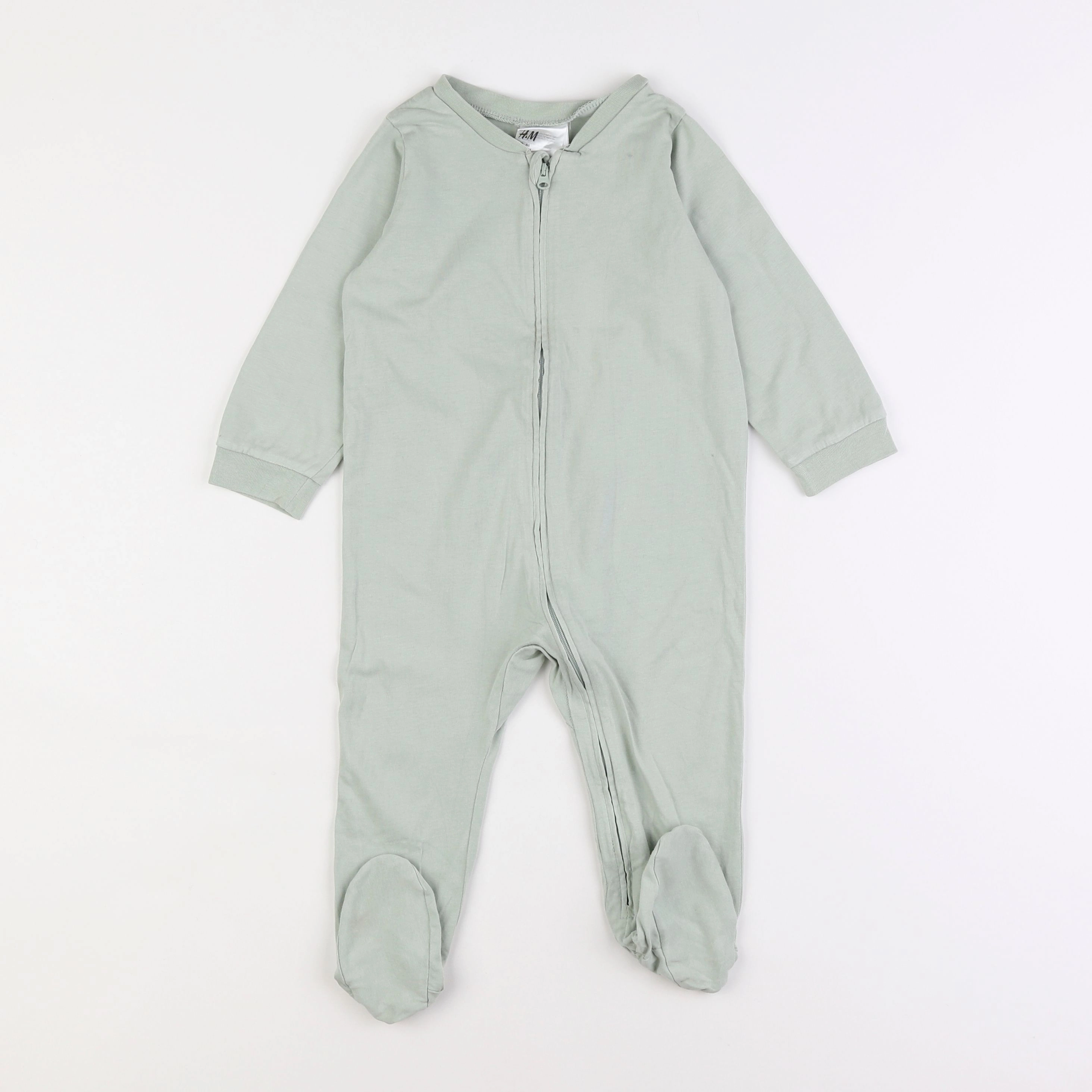 H&M - pyjama coton vert - 12/18 mois