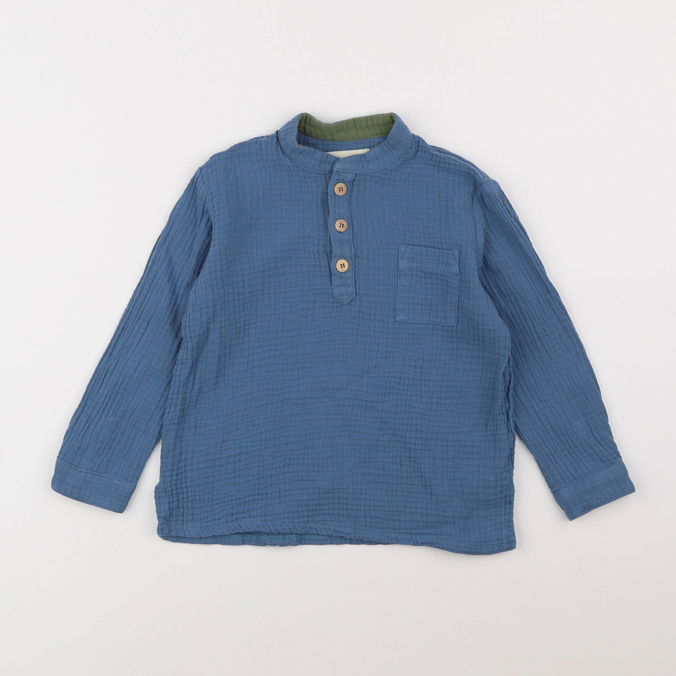 Frangin Frangine - chemise bleu - 6 ans