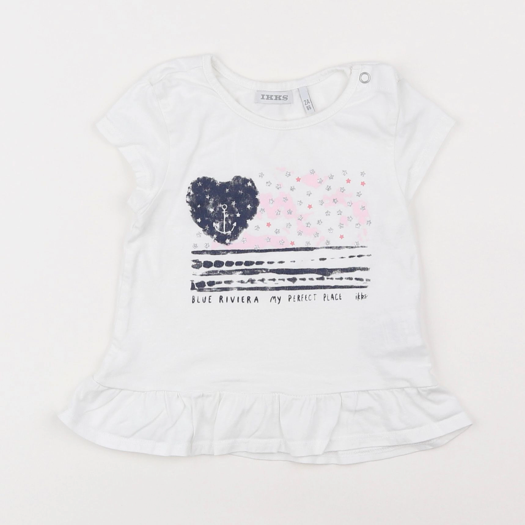 IKKS - tee-shirt blanc - 2 ans