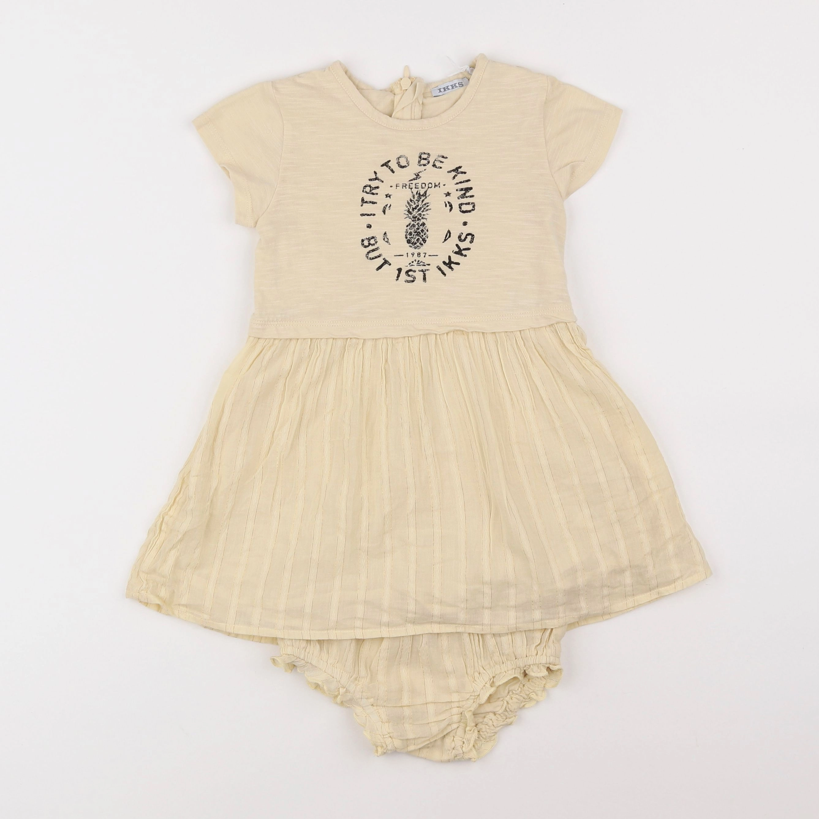 IKKS - robe beige - 2 ans