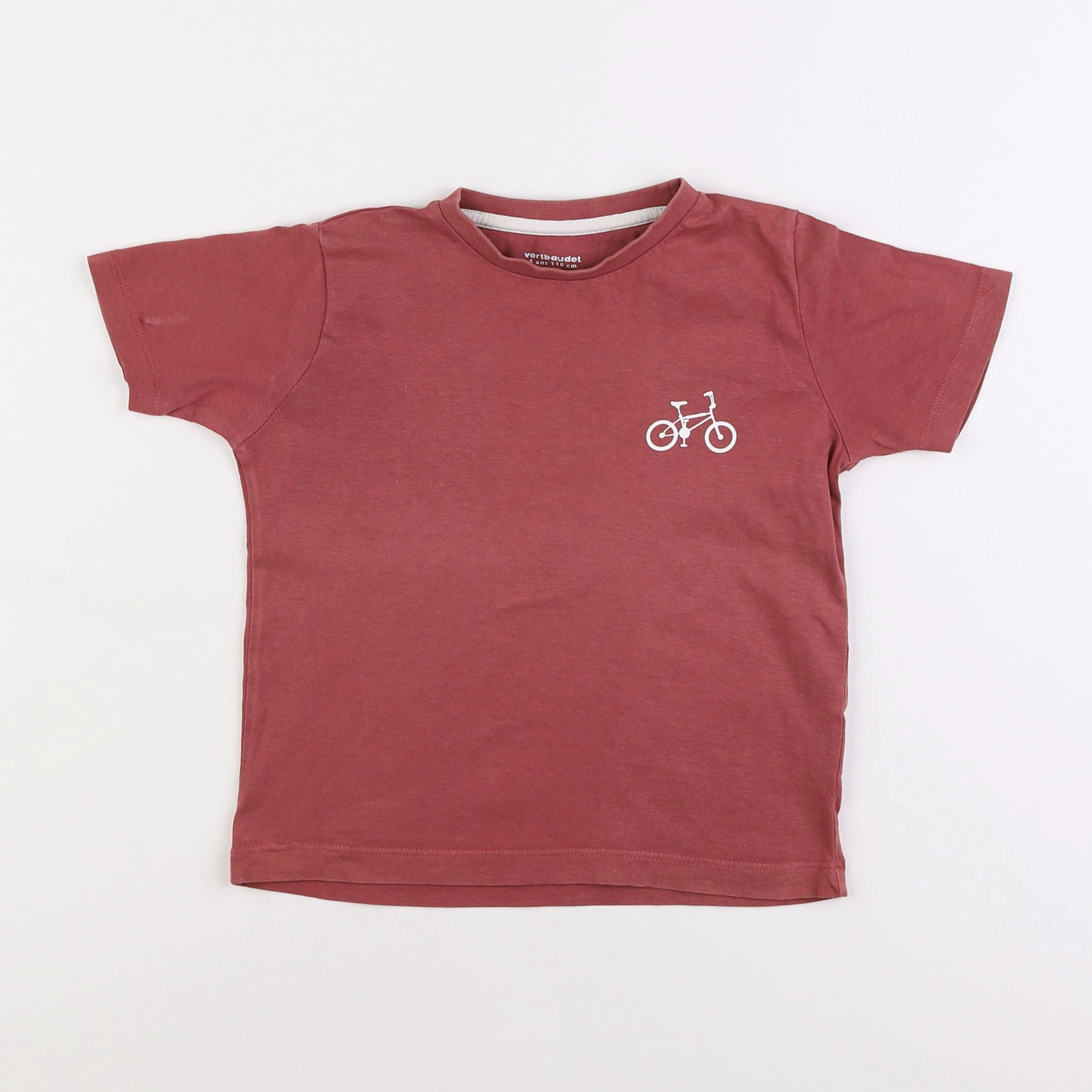 Vertbaudet - tee-shirt rouge - 5 ans