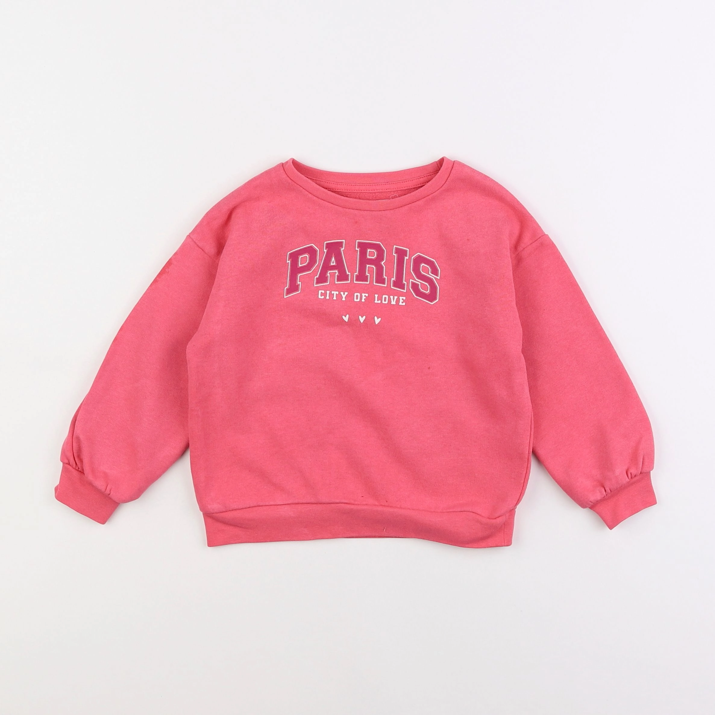 Vertbaudet - sweat rose - 3 ans