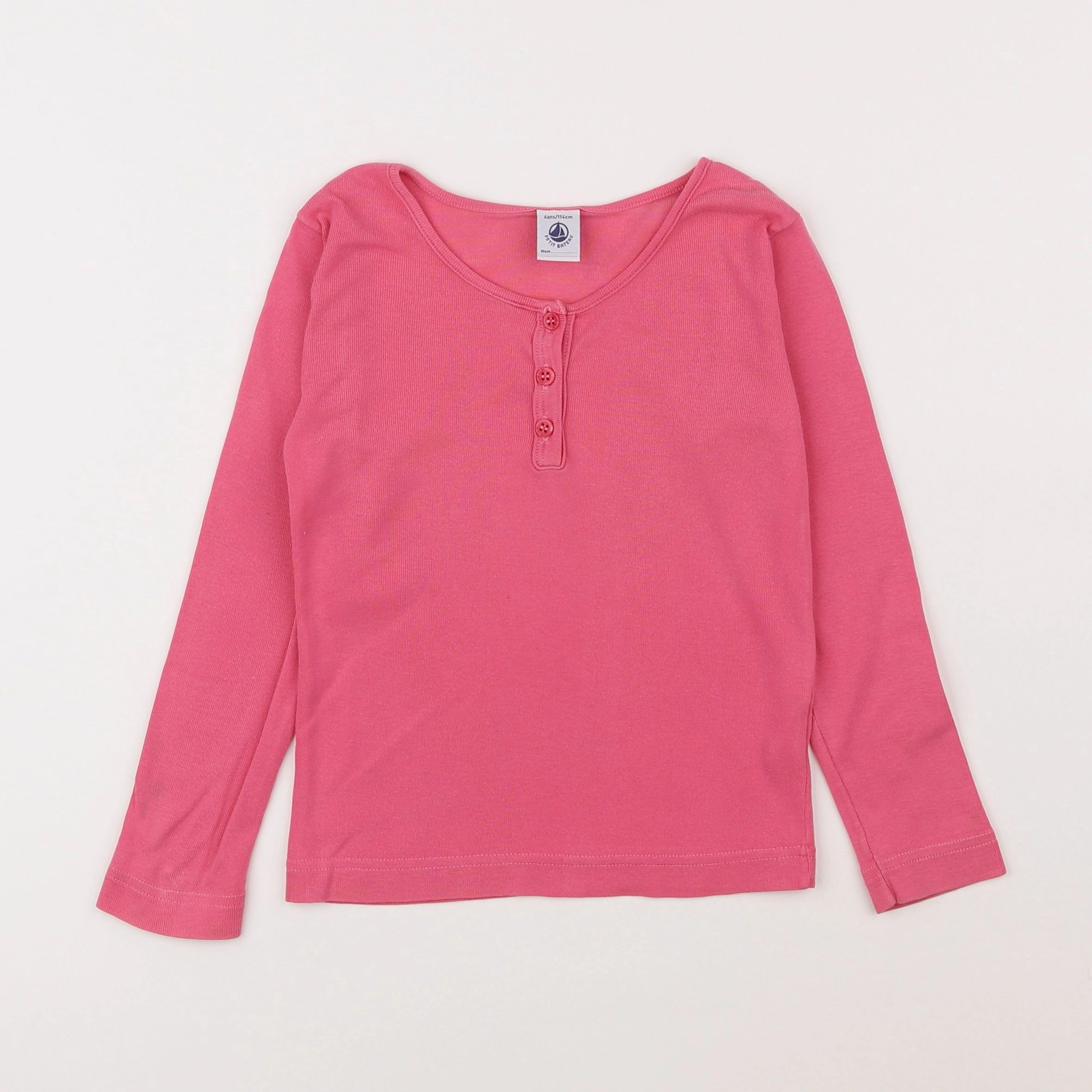 Petit Bateau - tee-shirt rose - 6 ans