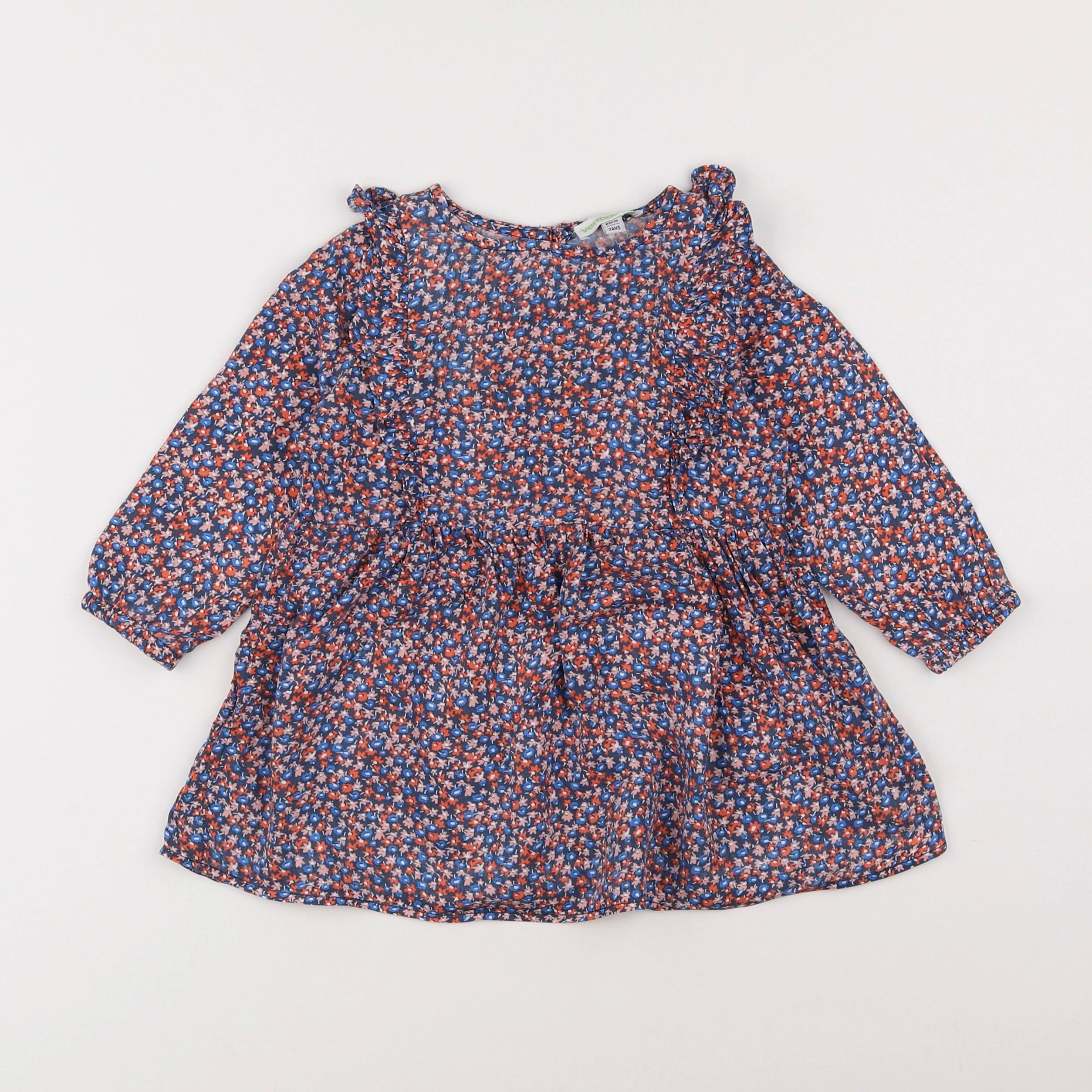 Vertbaudet - robe multicolore - 2 ans