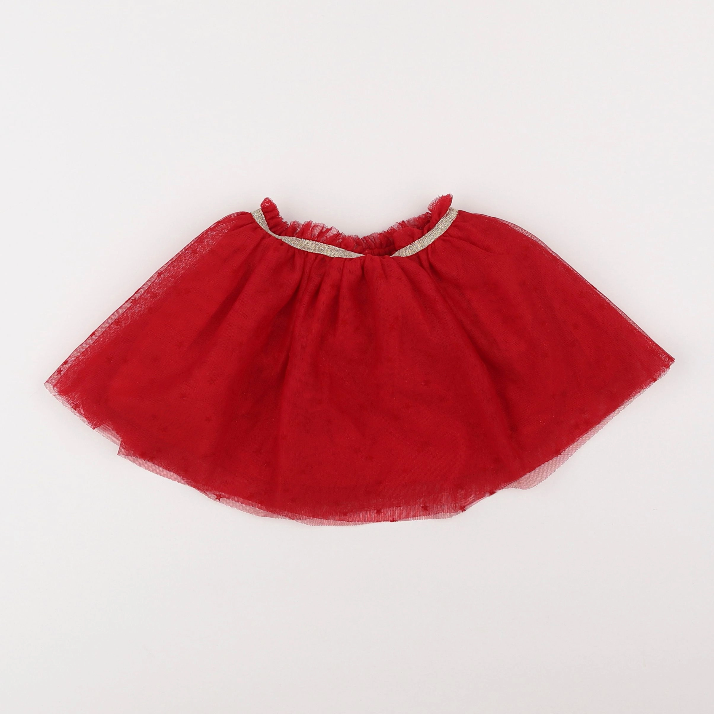 Vertbaudet - jupe rouge - 2 ans