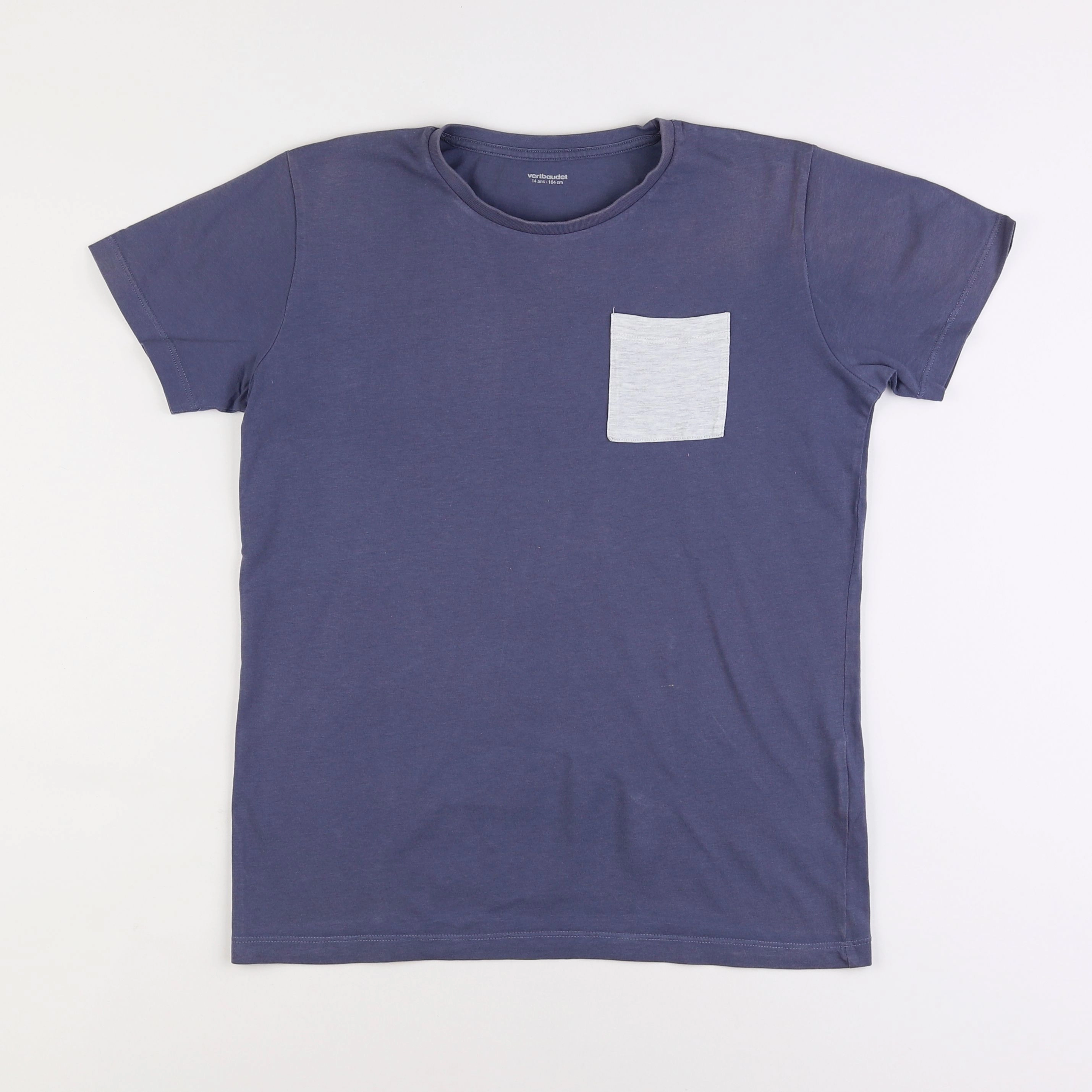 Vertbaudet - tee-shirt bleu - 14 ans