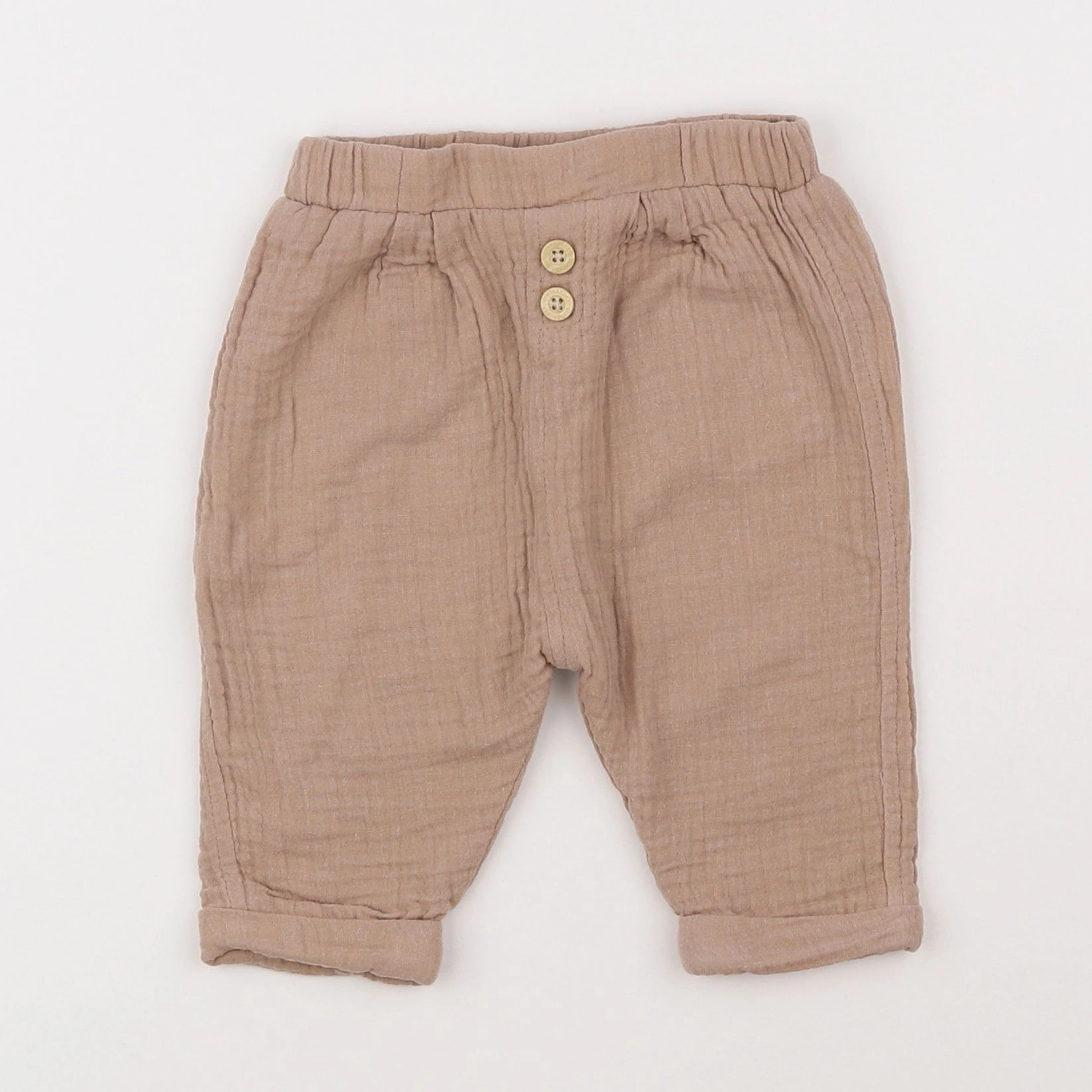 Vertbaudet - pantalon marron - 6 mois