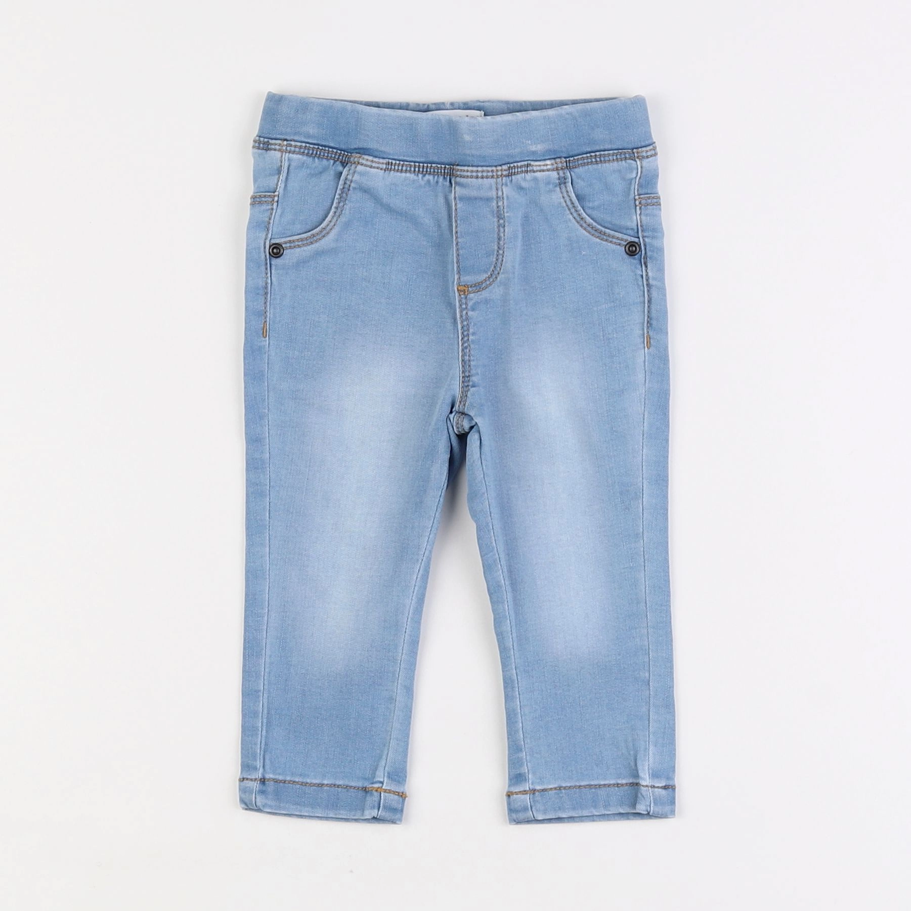 Vertbaudet - jegging bleu - 12 mois