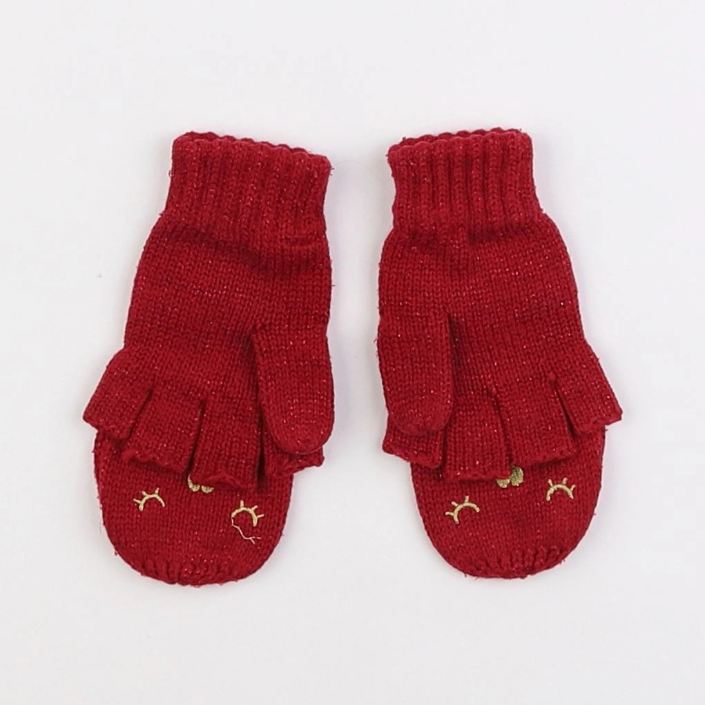 Vertbaudet - gants rouge - 8/10 ans