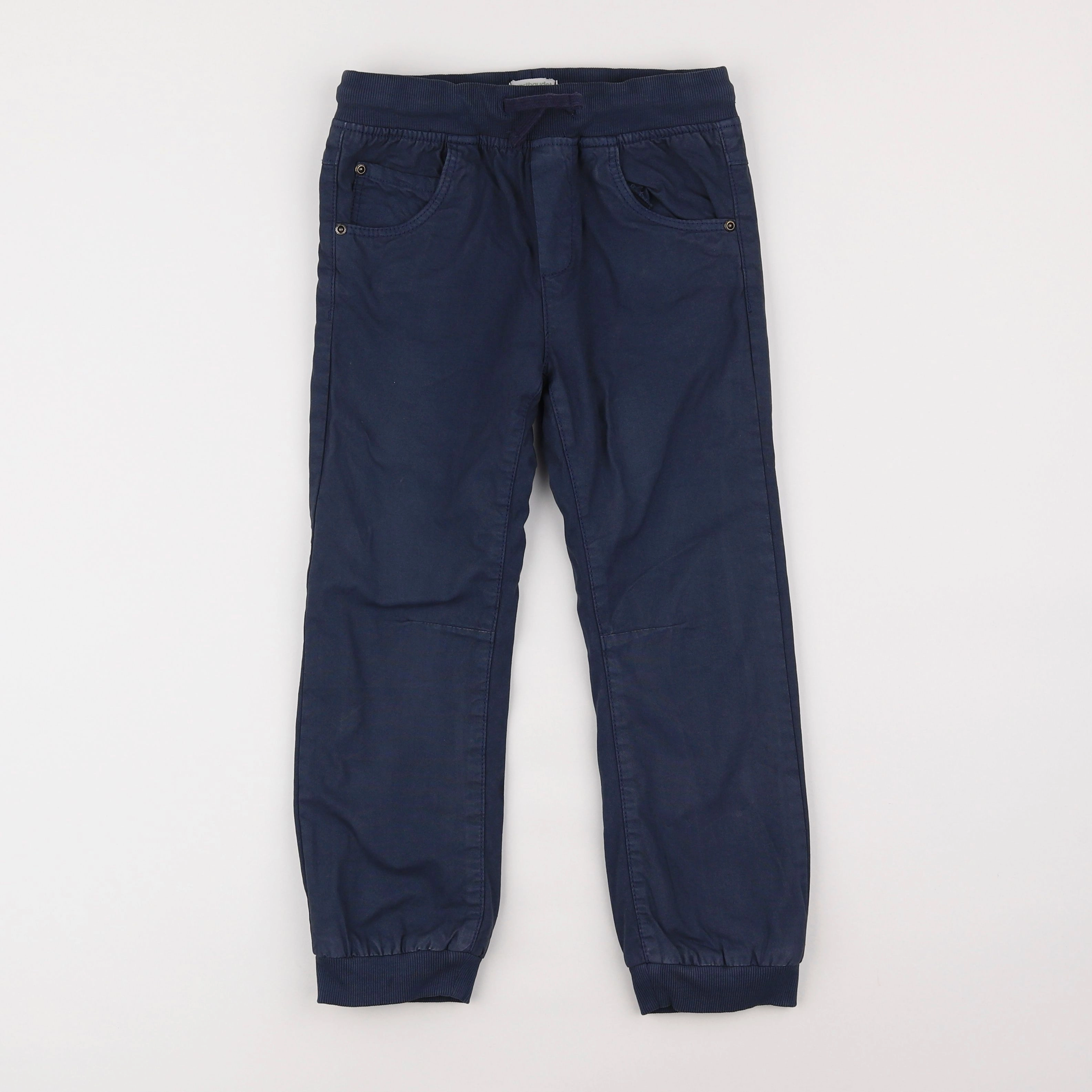 Vertbaudet - pantalon doublé bleu - 7 ans