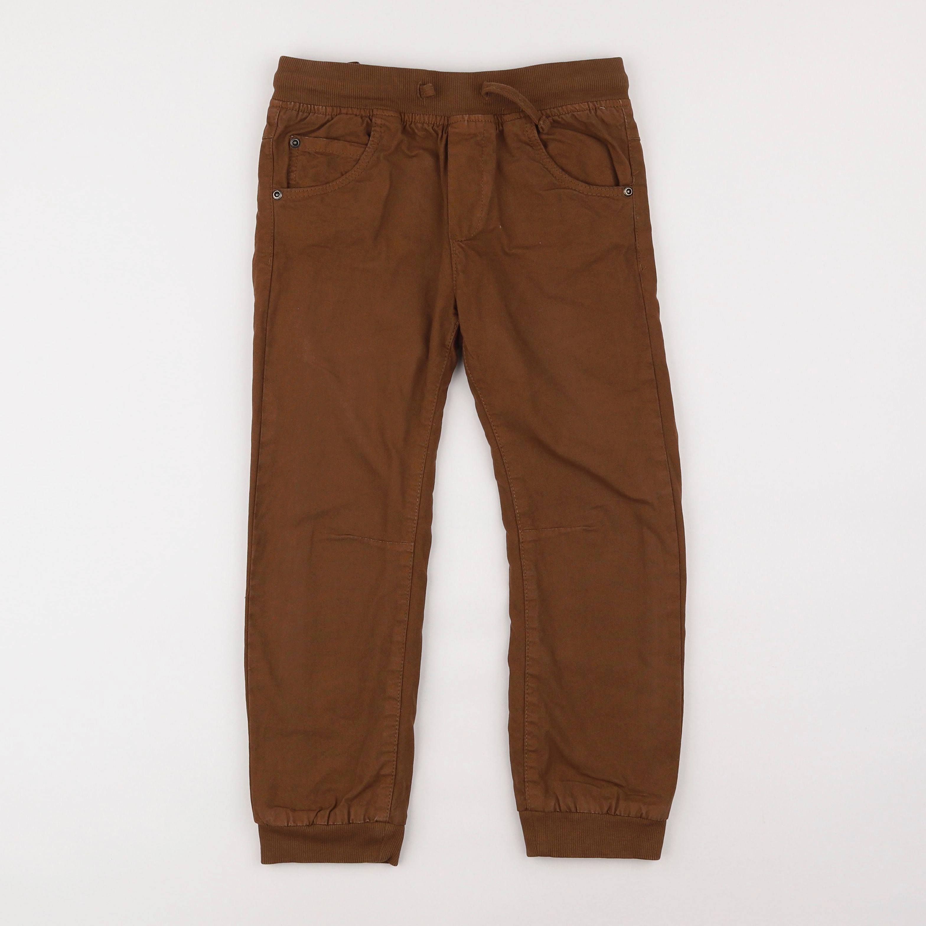 Vertbaudet - pantalon doublé marron - 7 ans