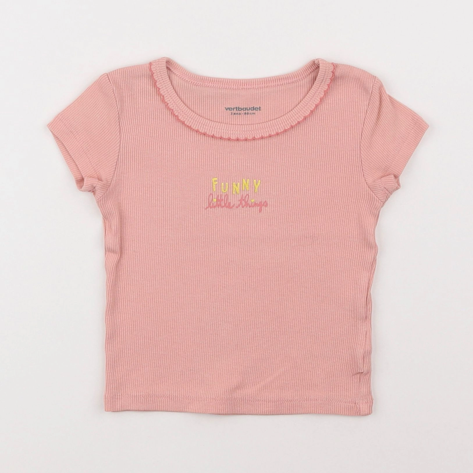 Vertbaudet - maillot de corps rose - 2 ans