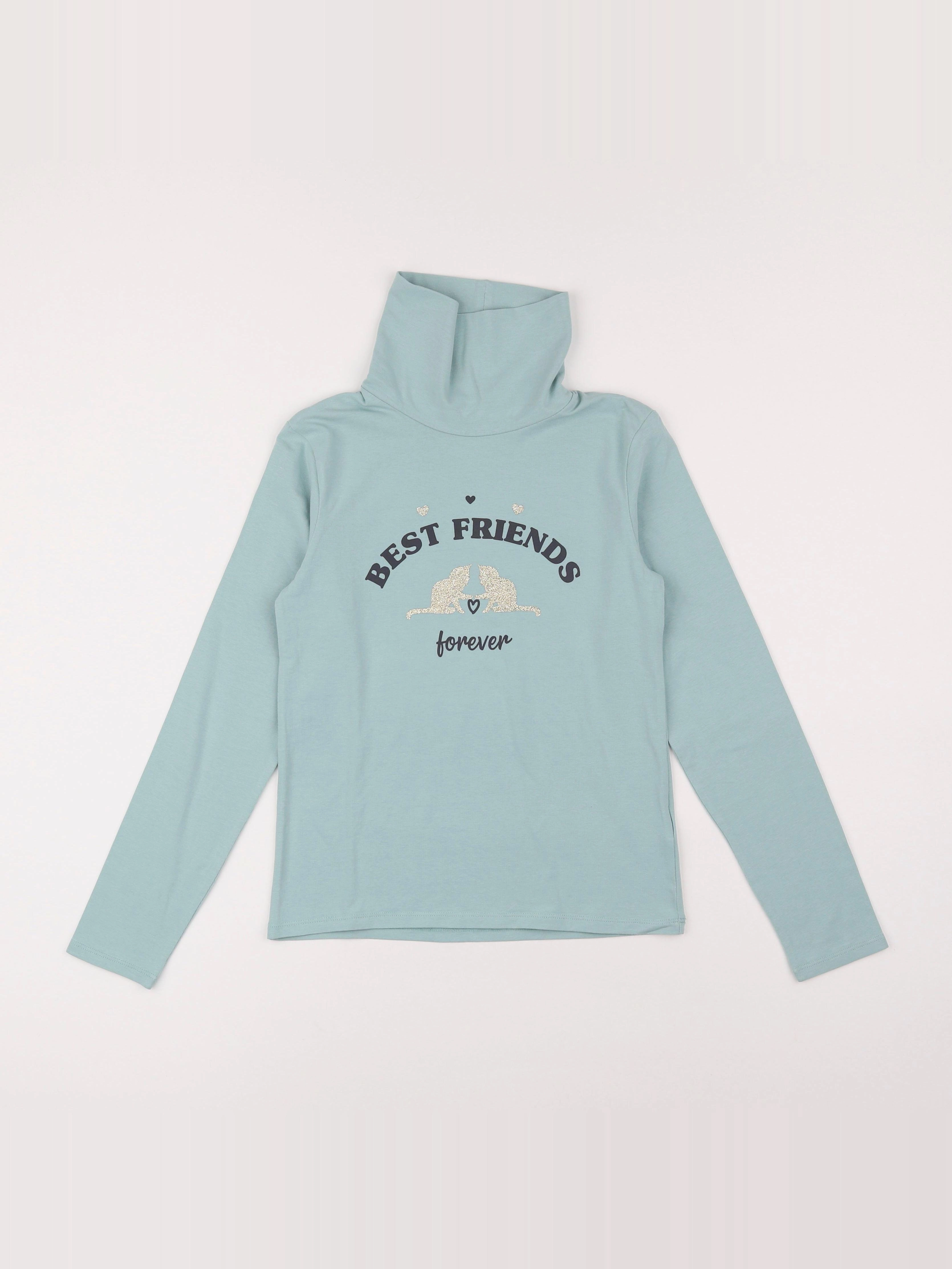 Vertbaudet - sous-pull bleu - 10 ans