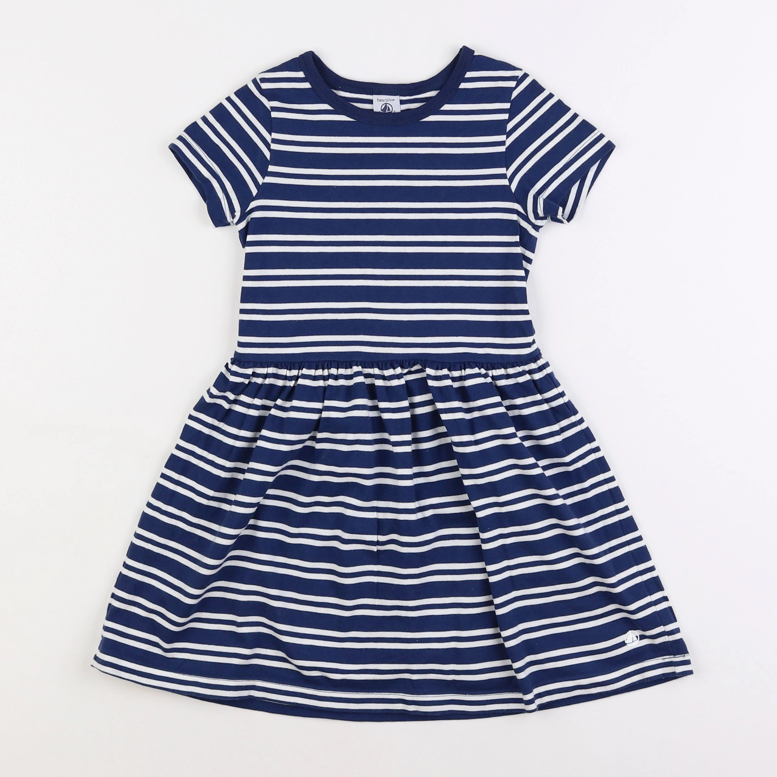 Petit Bateau - robe bleu - 5 ans