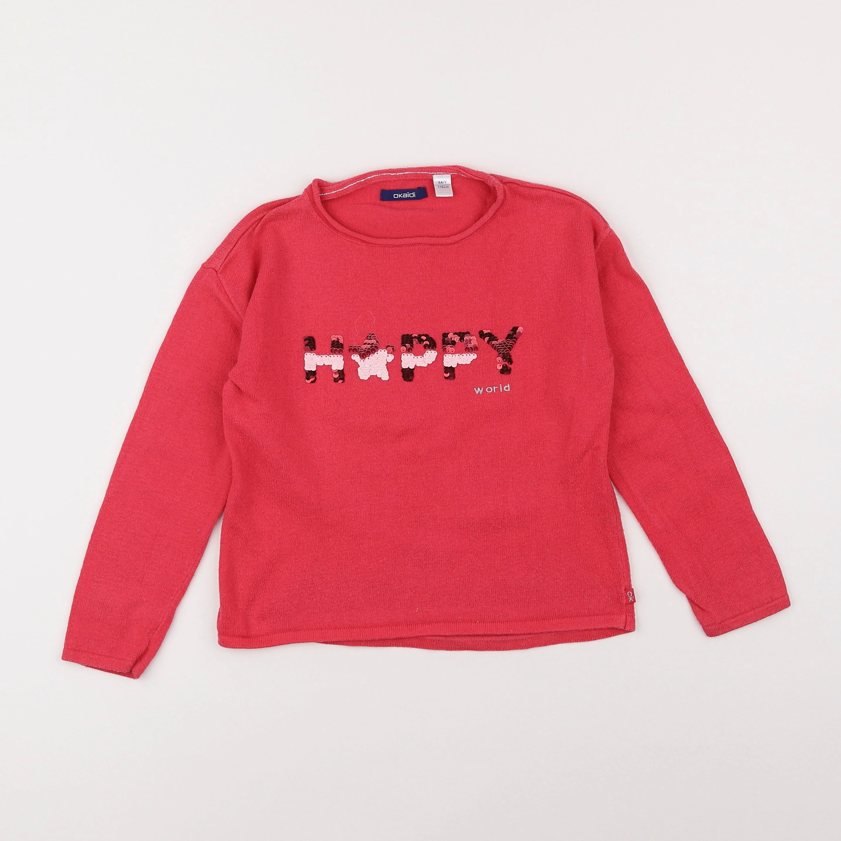 Okaidi - pull rose - 6 ans