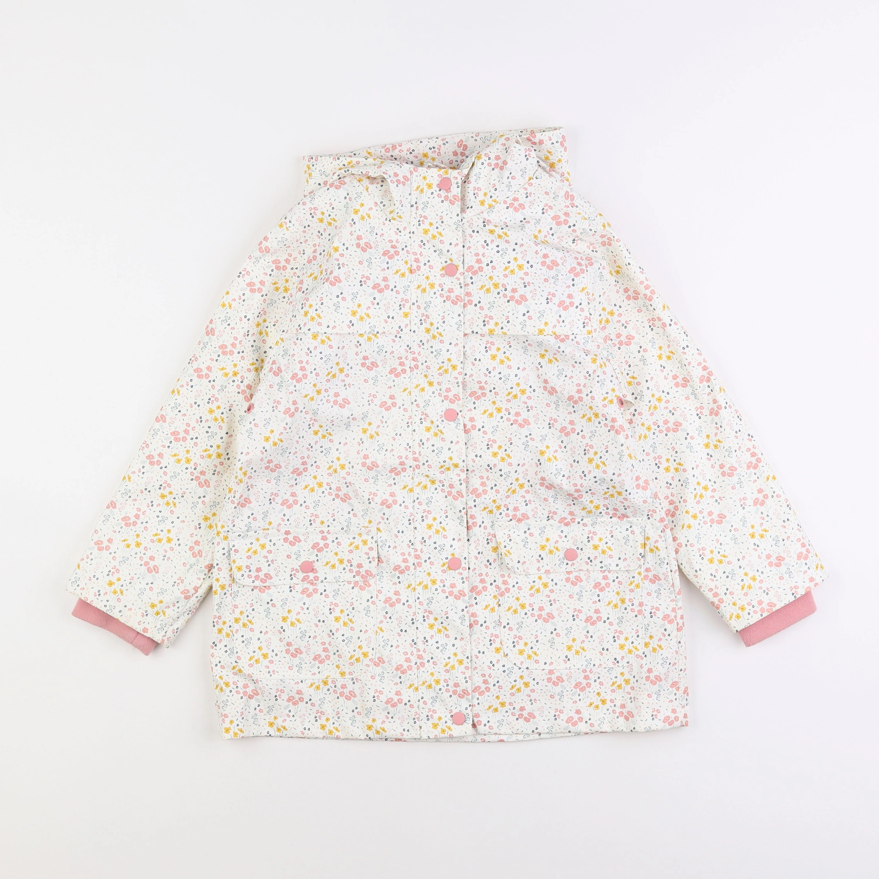 Vertbaudet - imperméable blanc, multicolore - 6 ans