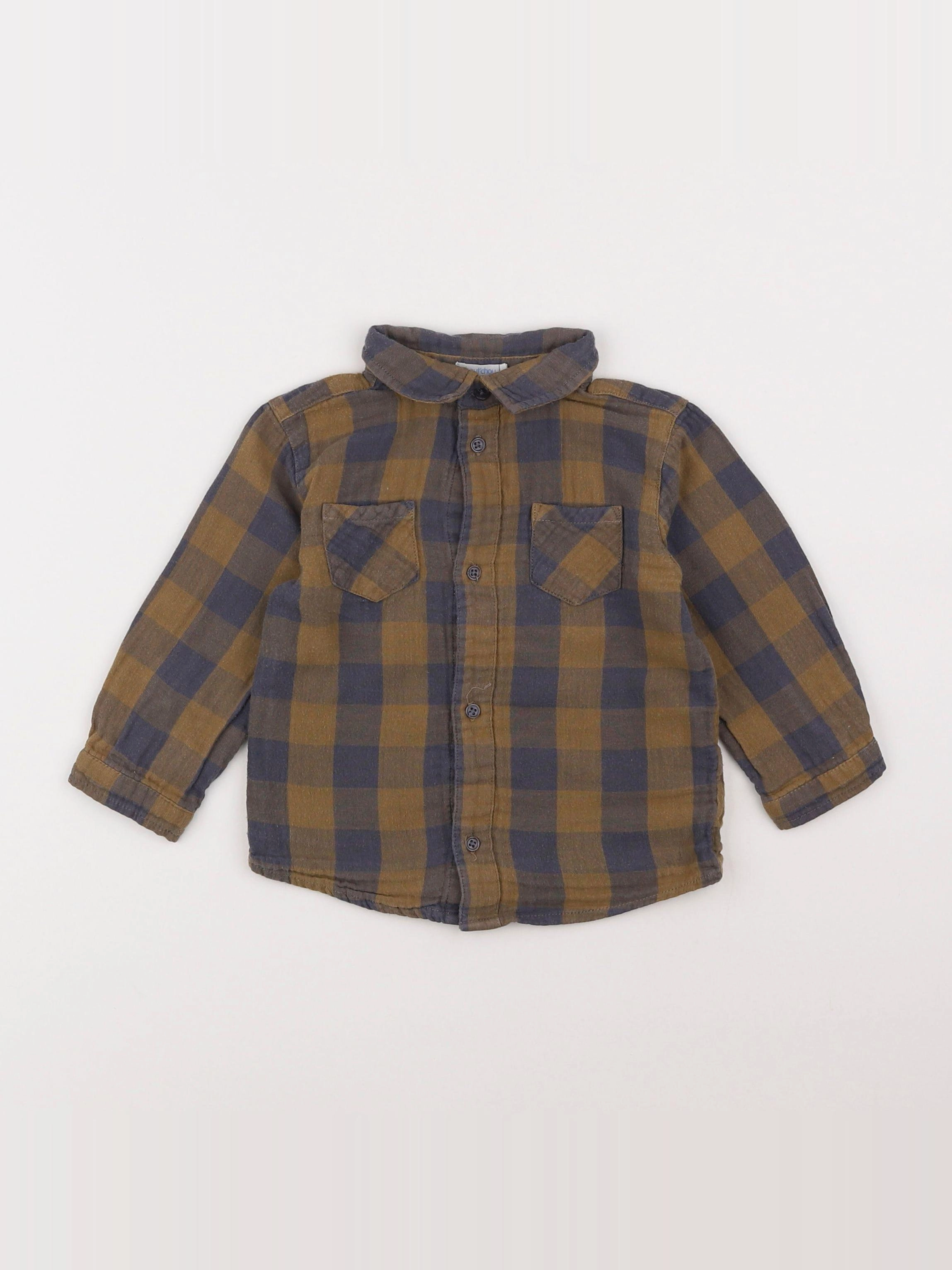 Boutchou - chemise marron - 18 mois
