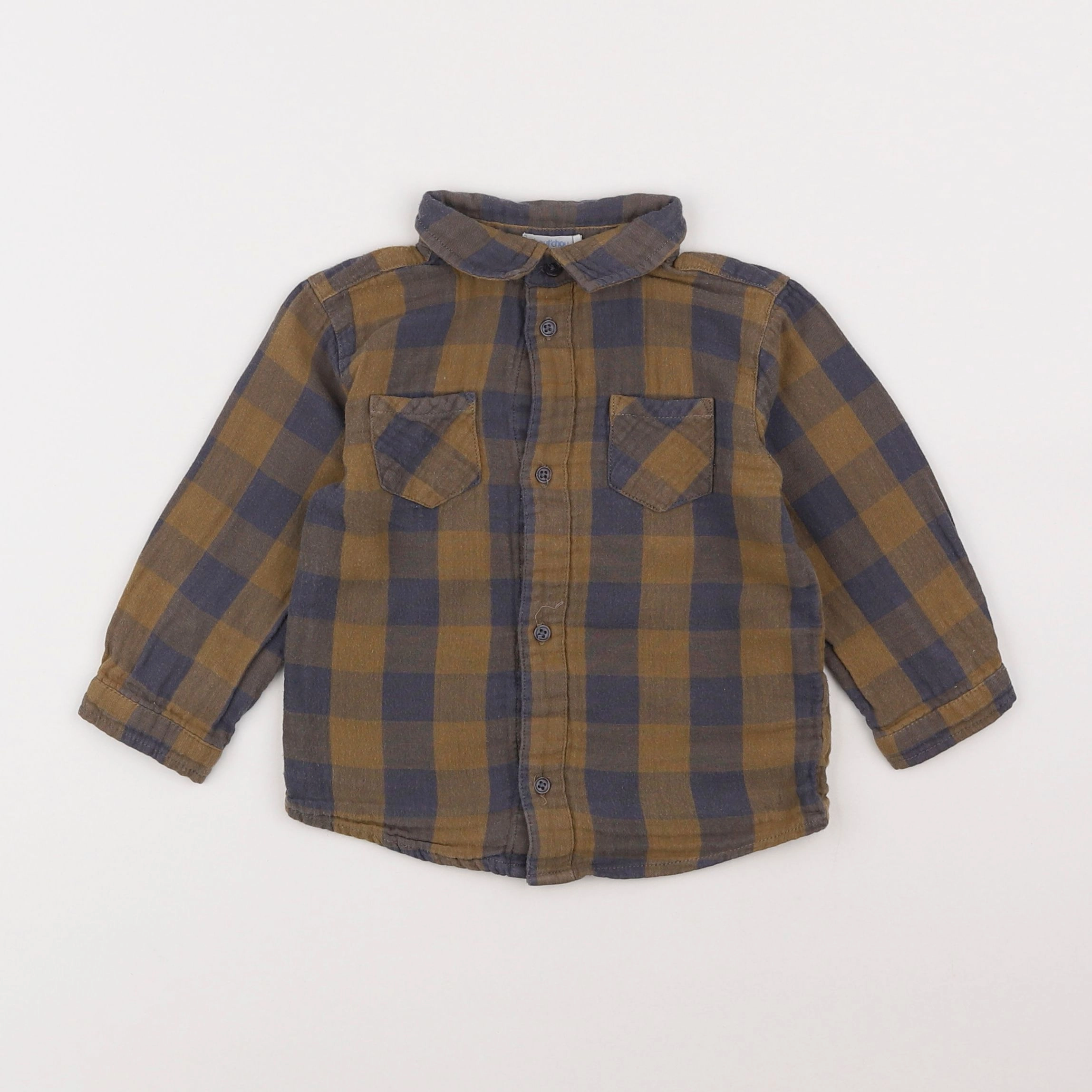 Boutchou - chemise marron - 18 mois