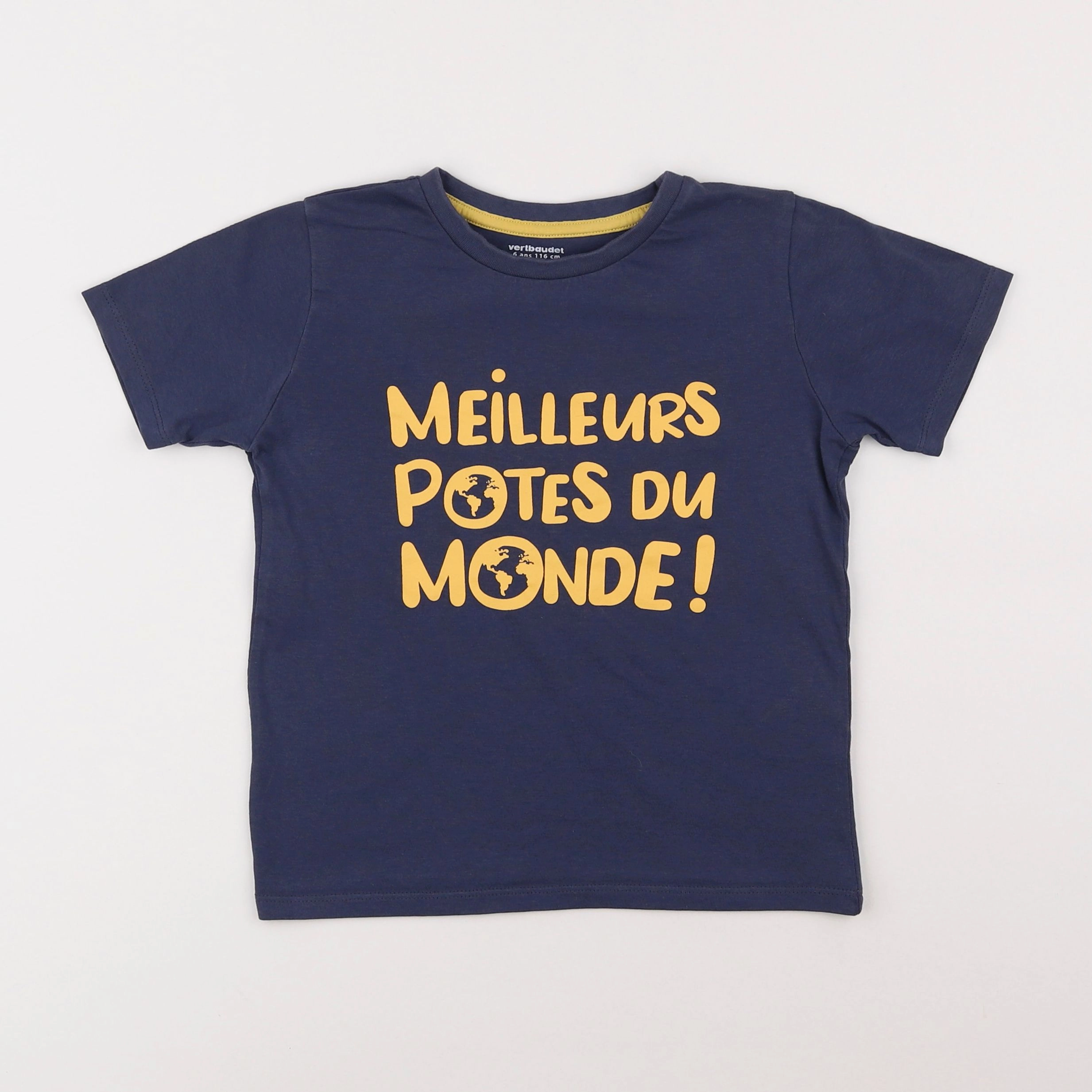 Vertbaudet - tee-shirt bleu - 6 ans