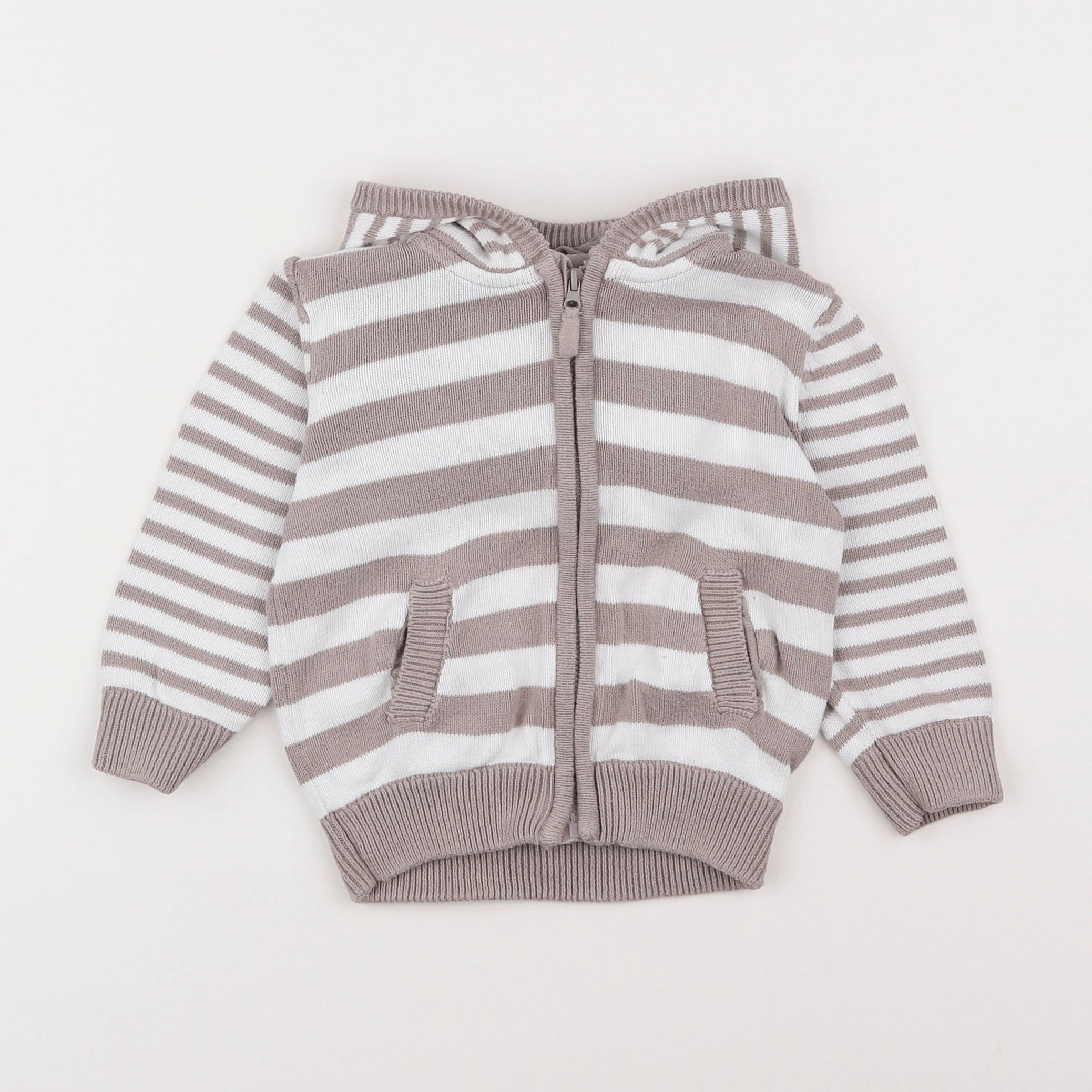 Vertbaudet - gilet marron - 18 mois