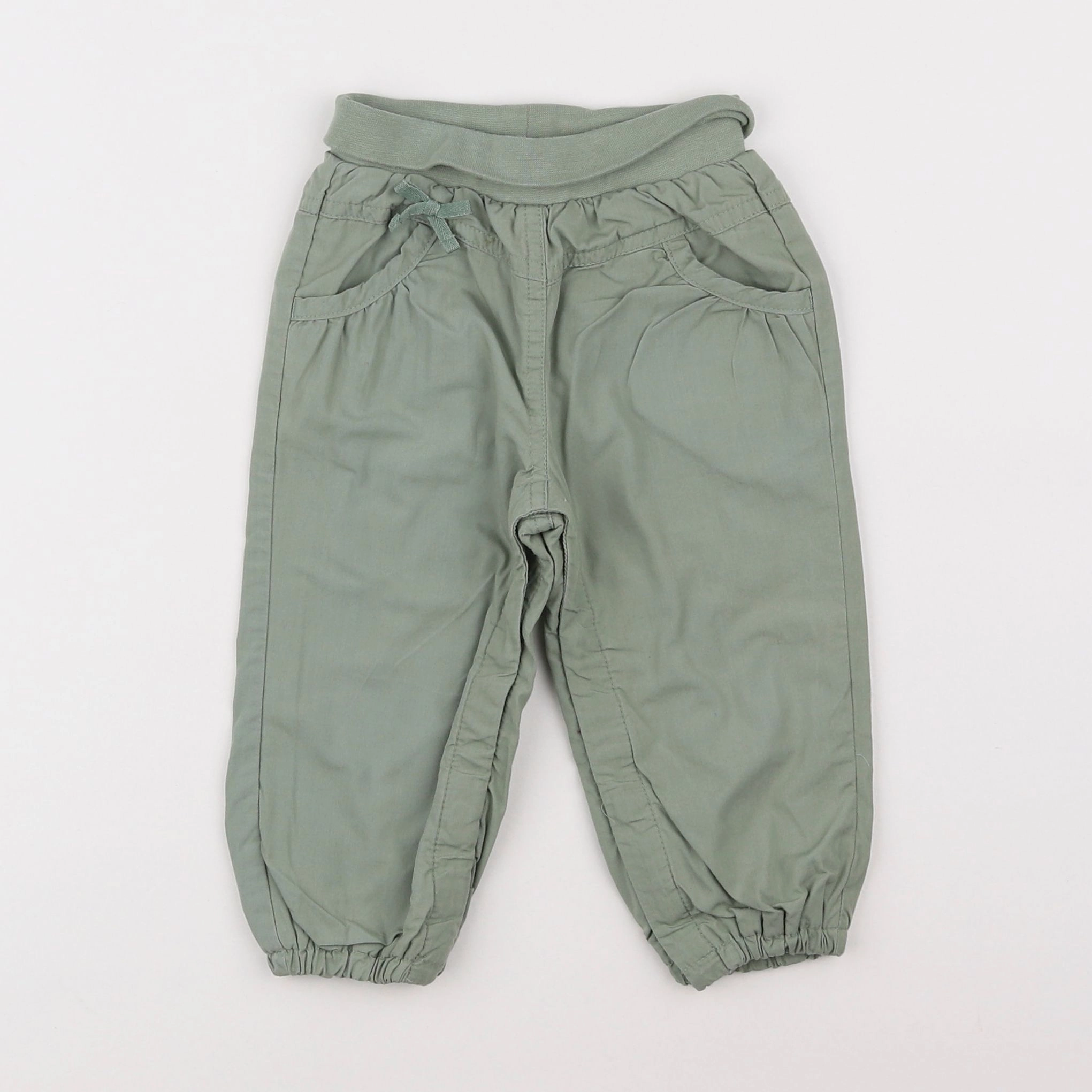 Vertbaudet - pantalon vert - 18 mois