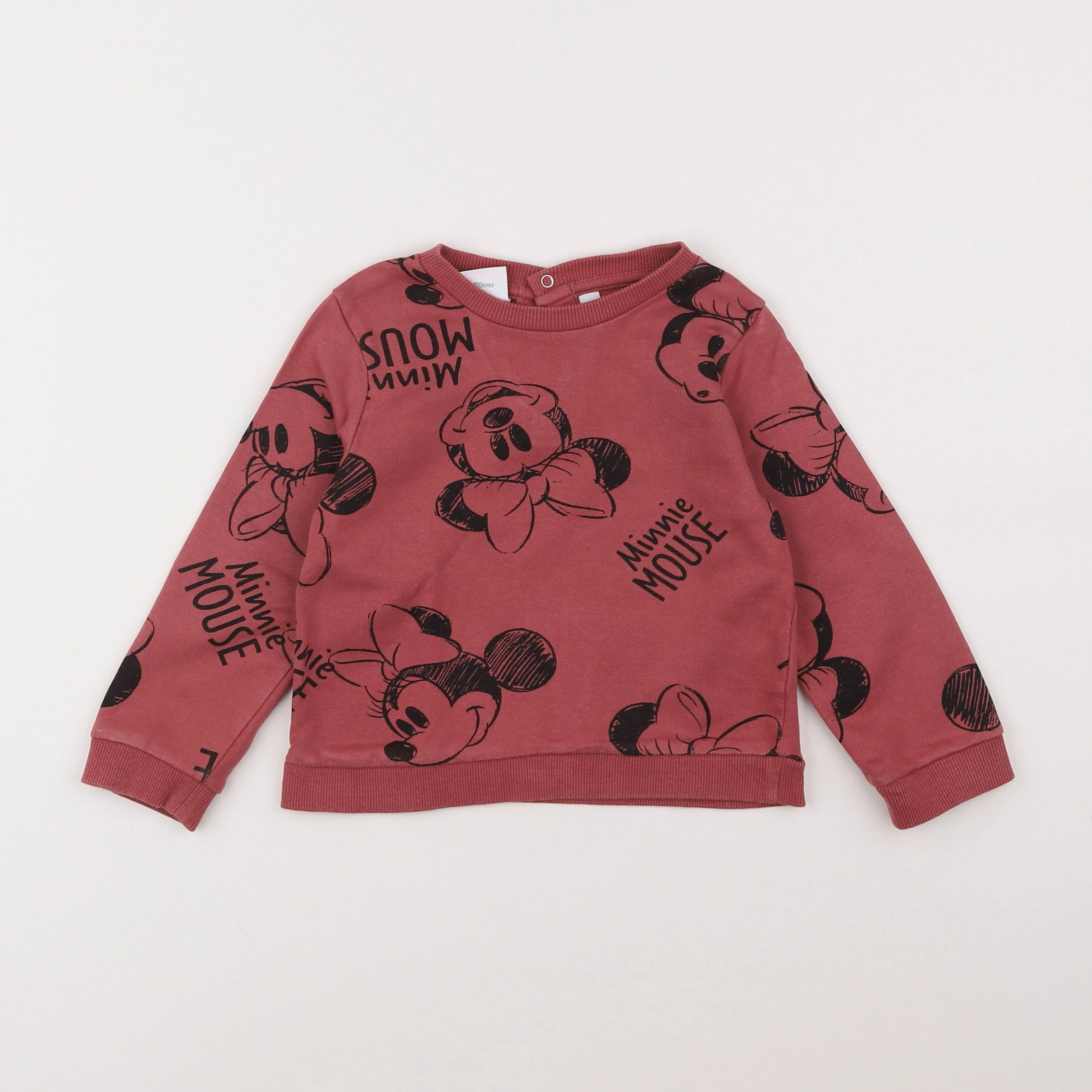 Vertbaudet - sweat rouge - 2 ans