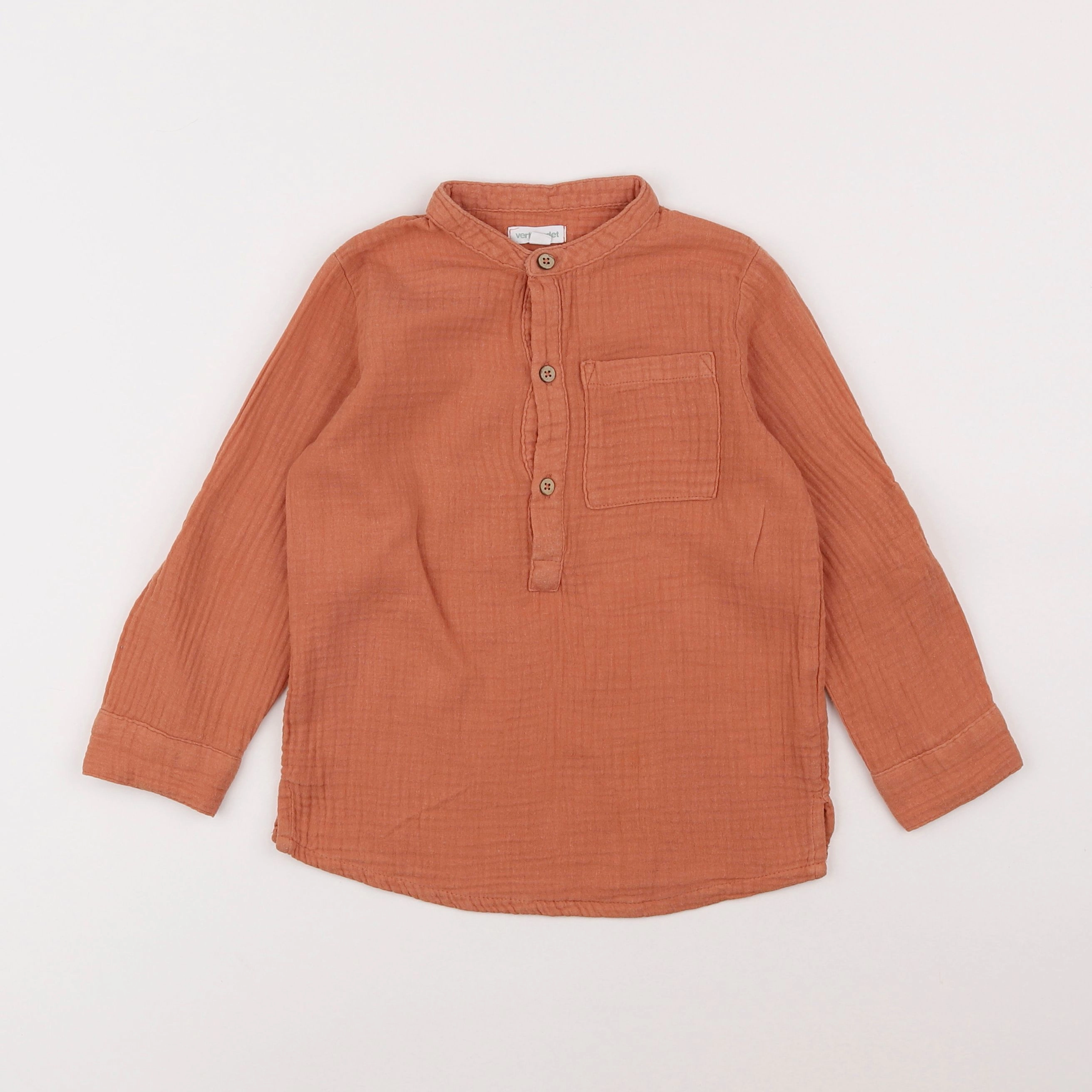 Vertbaudet - chemise orange - 5 ans