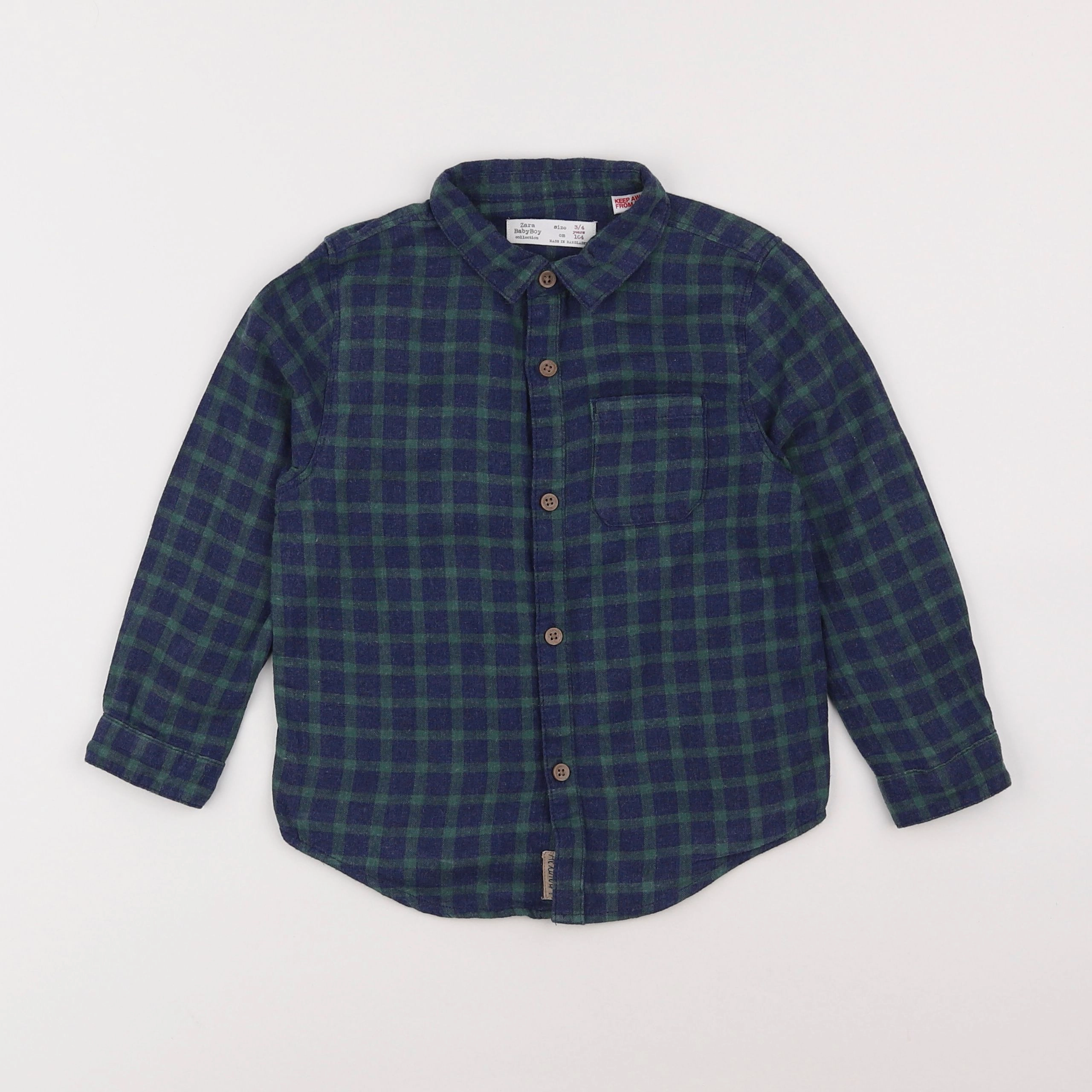 Zara - chemise bleu - 3/4 ans