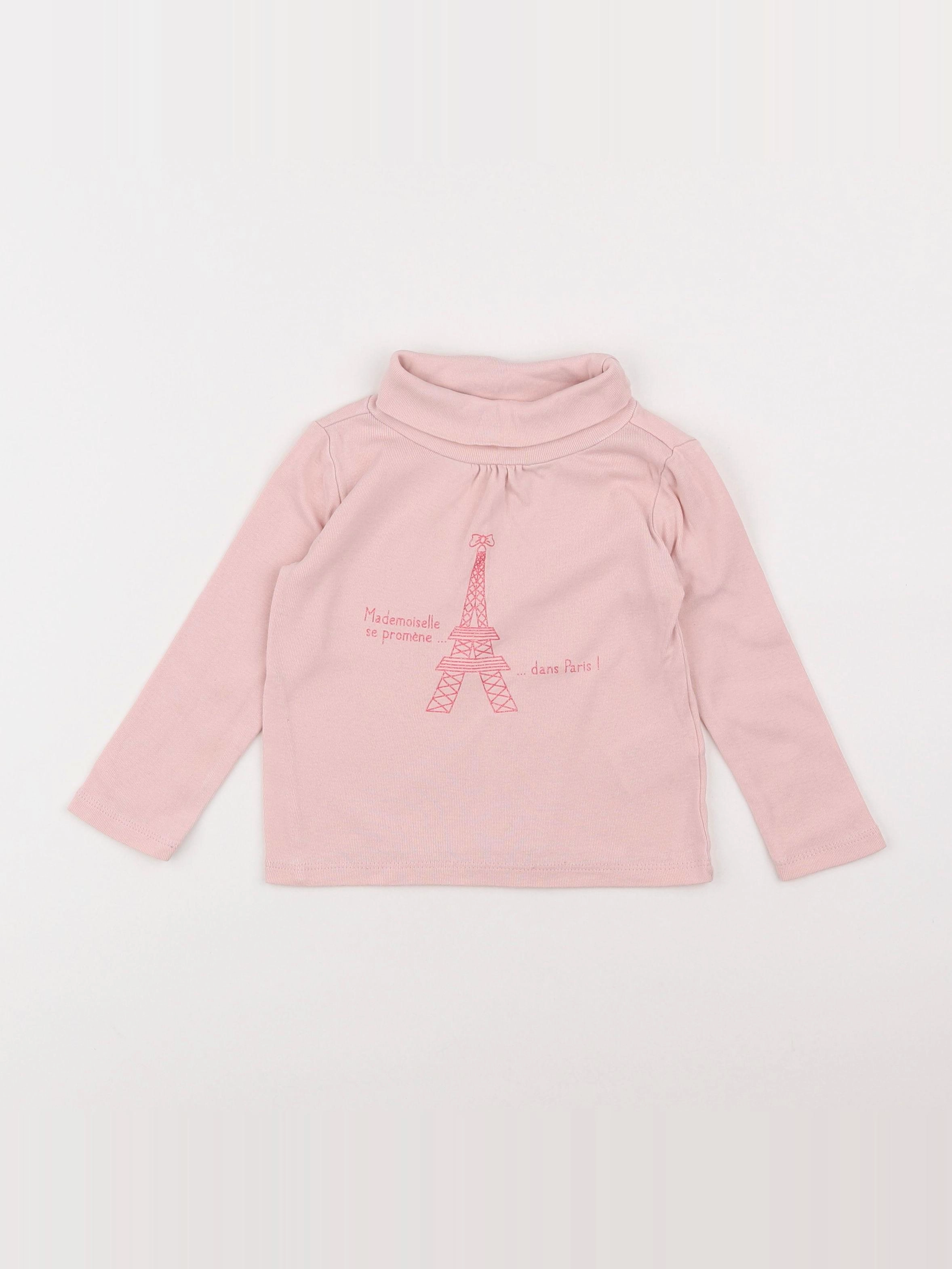 Vertbaudet - sous-pull rose - 2 ans