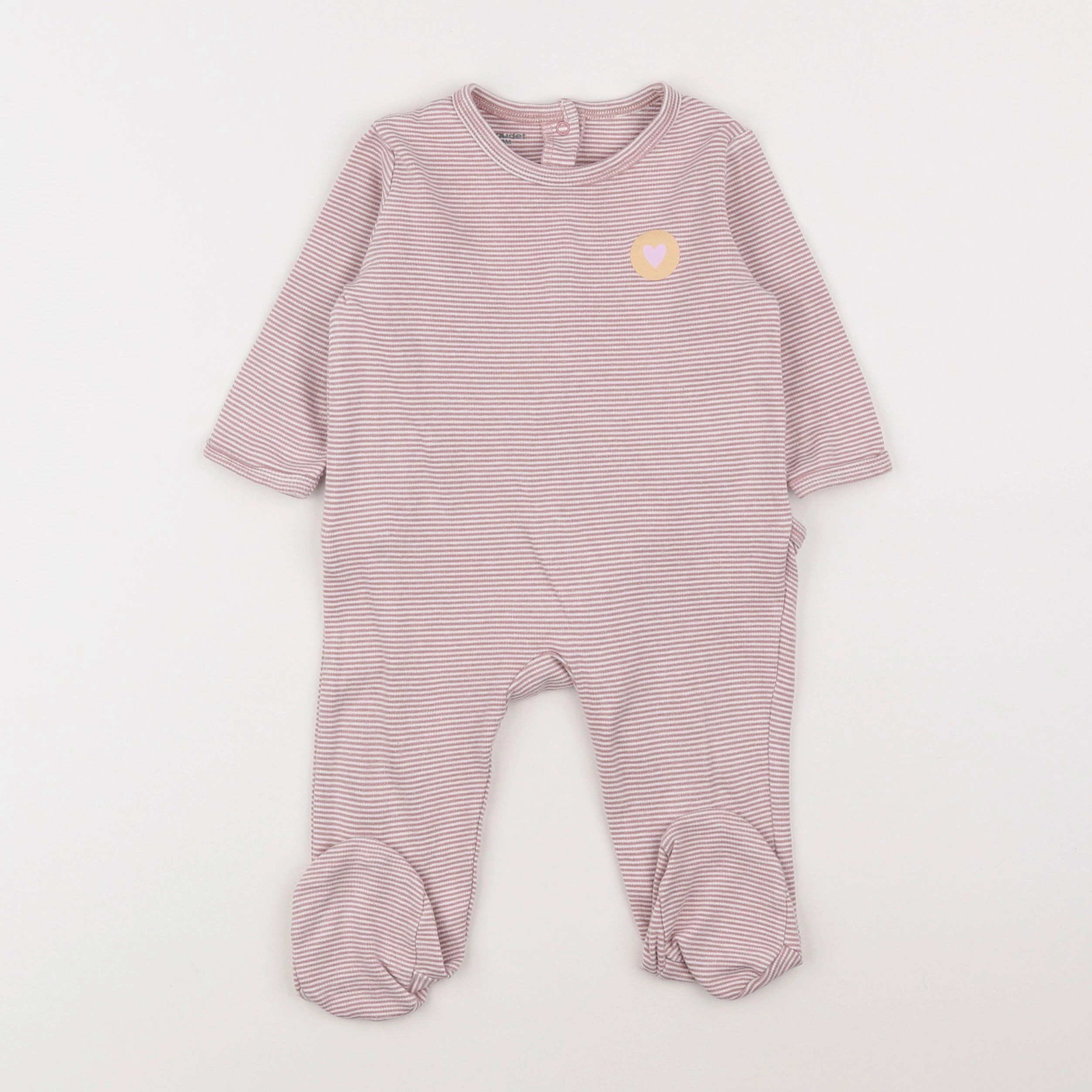 Vertbaudet - pyjama coton rose - 9 mois