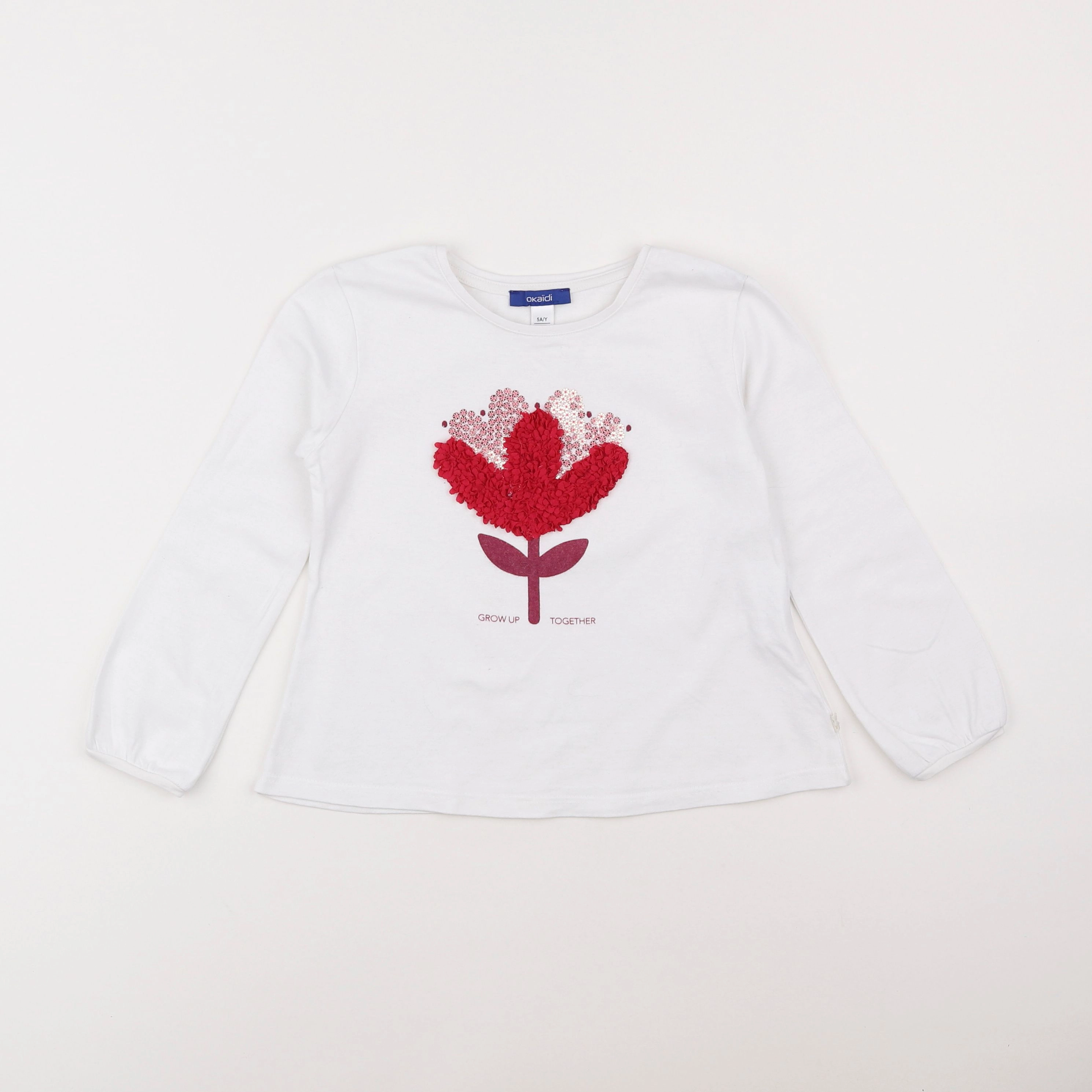 Okaidi - tee-shirt blanc - 5 ans