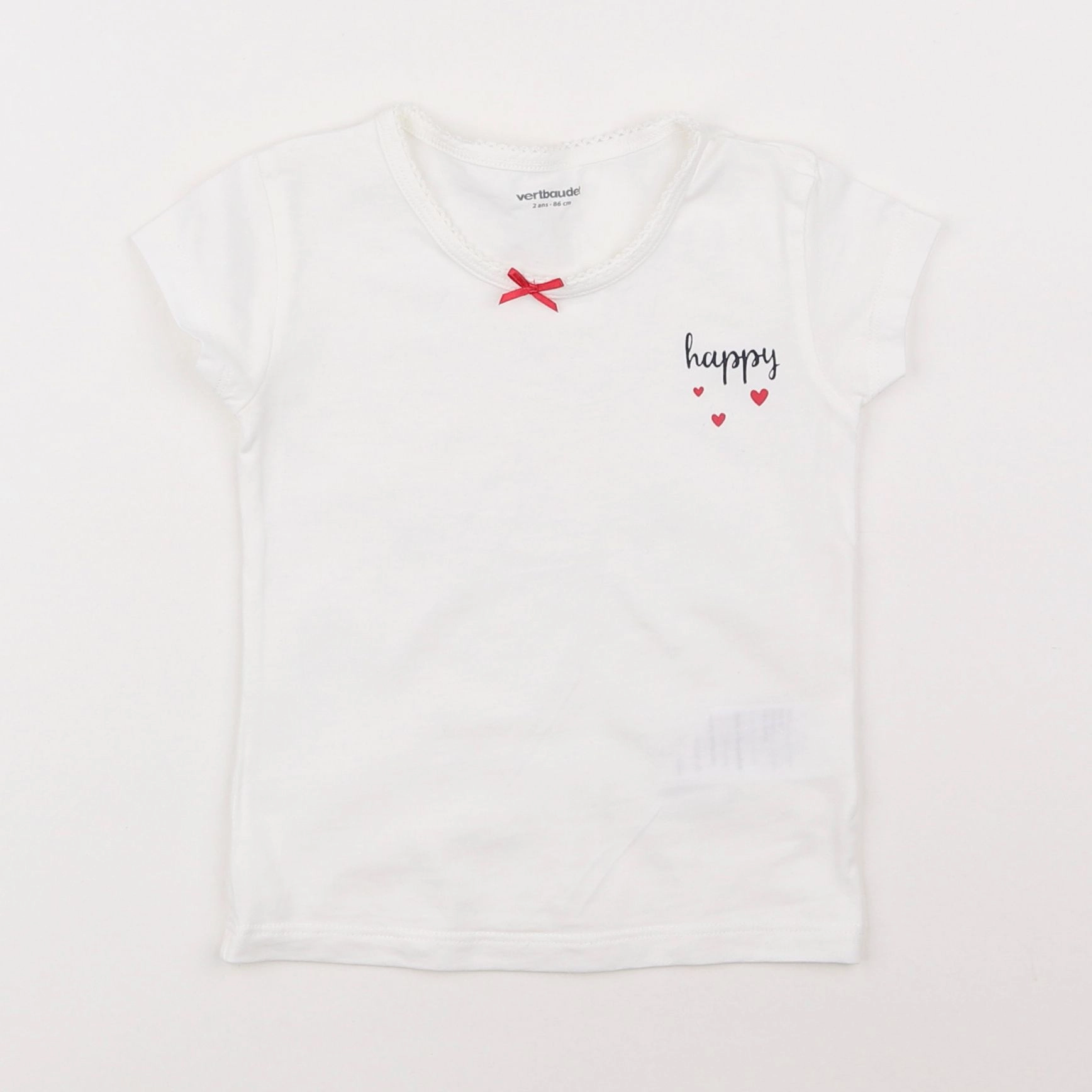 Vertbaudet - maillot de corps blanc - 2 ans