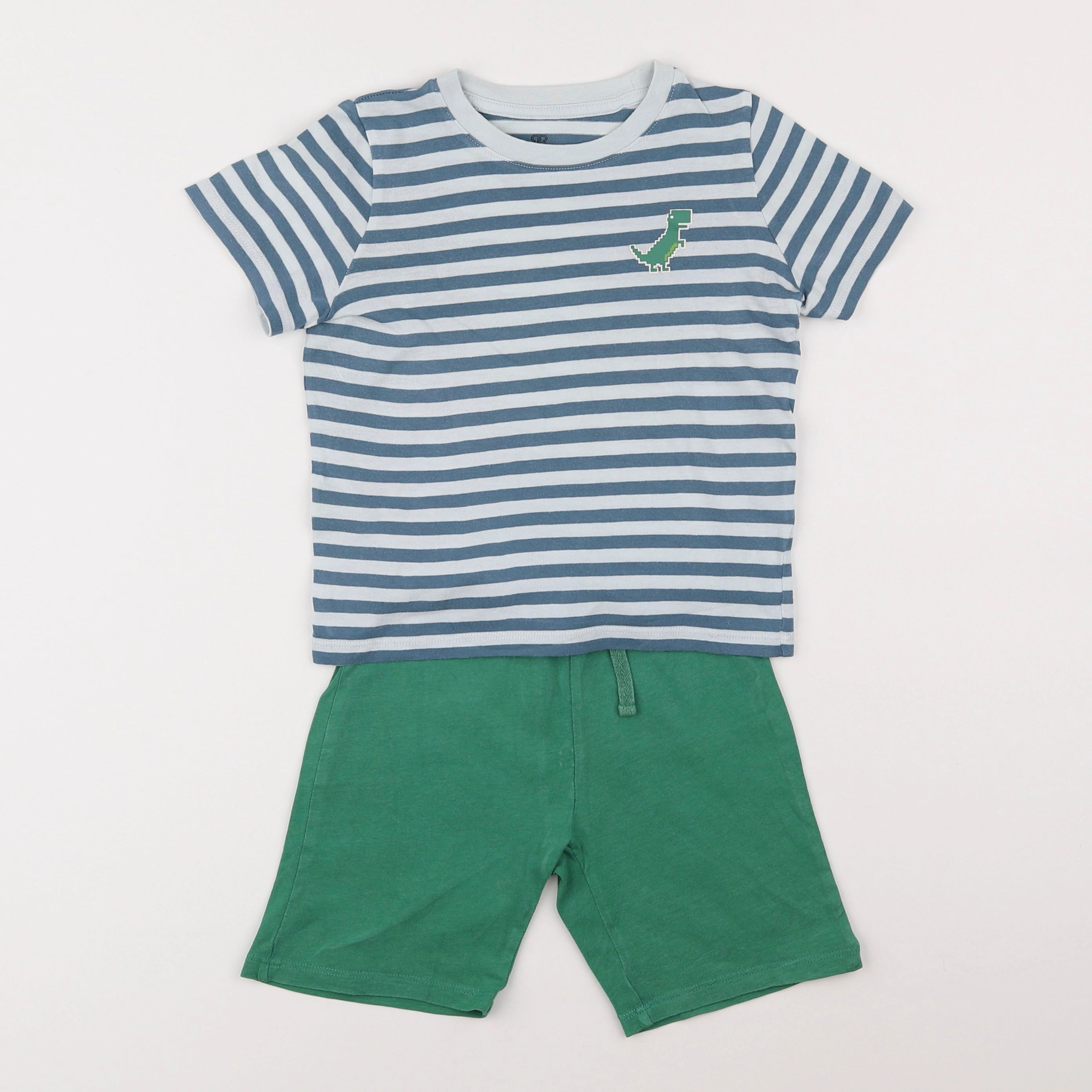 La Redoute - pyjama coton bleu, vert - 4 ans