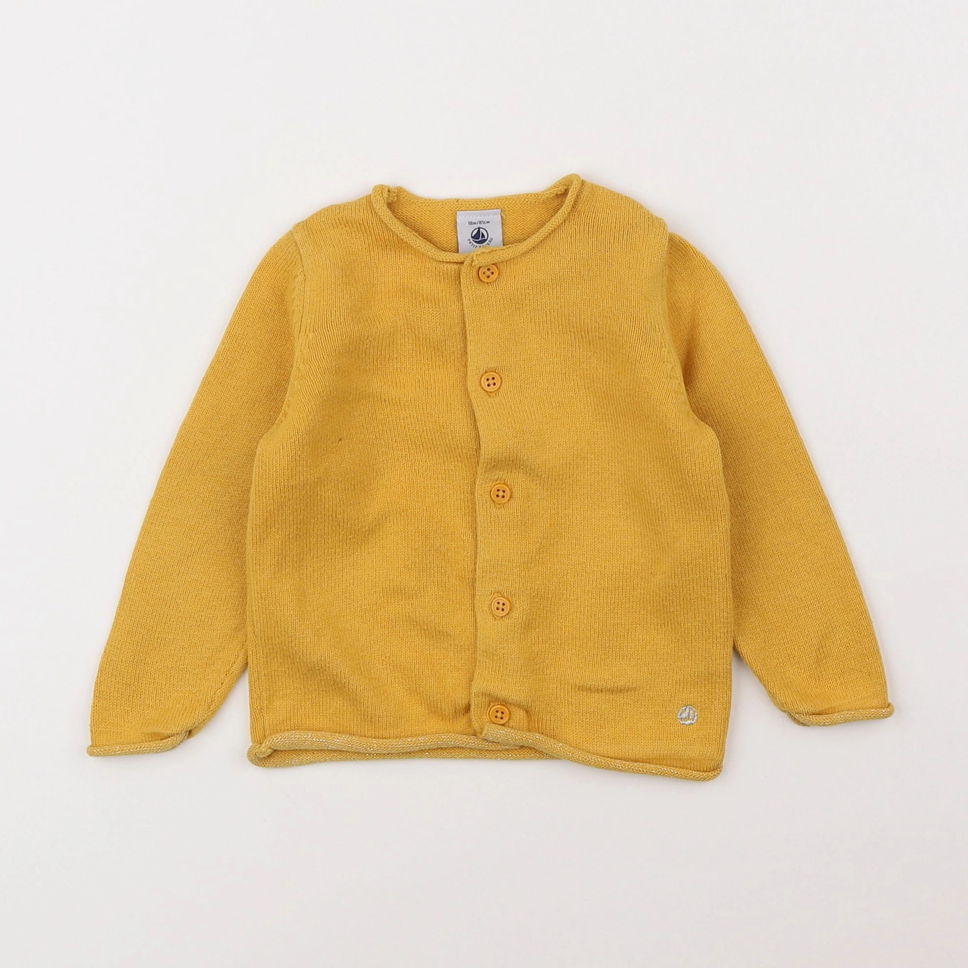 Petit Bateau - gilet jaune - 18 mois