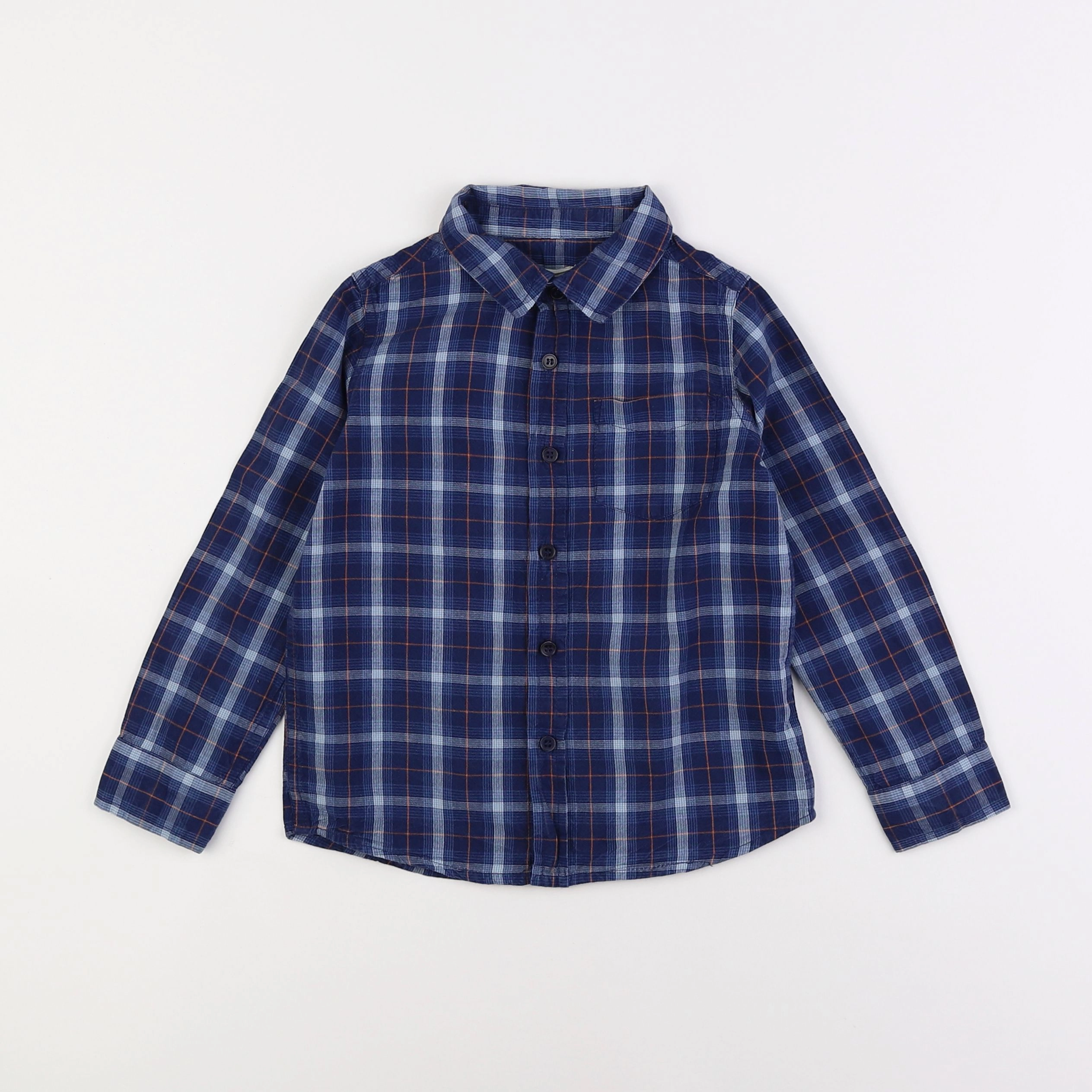 Little Cigogne - chemise bleu - 4 ans