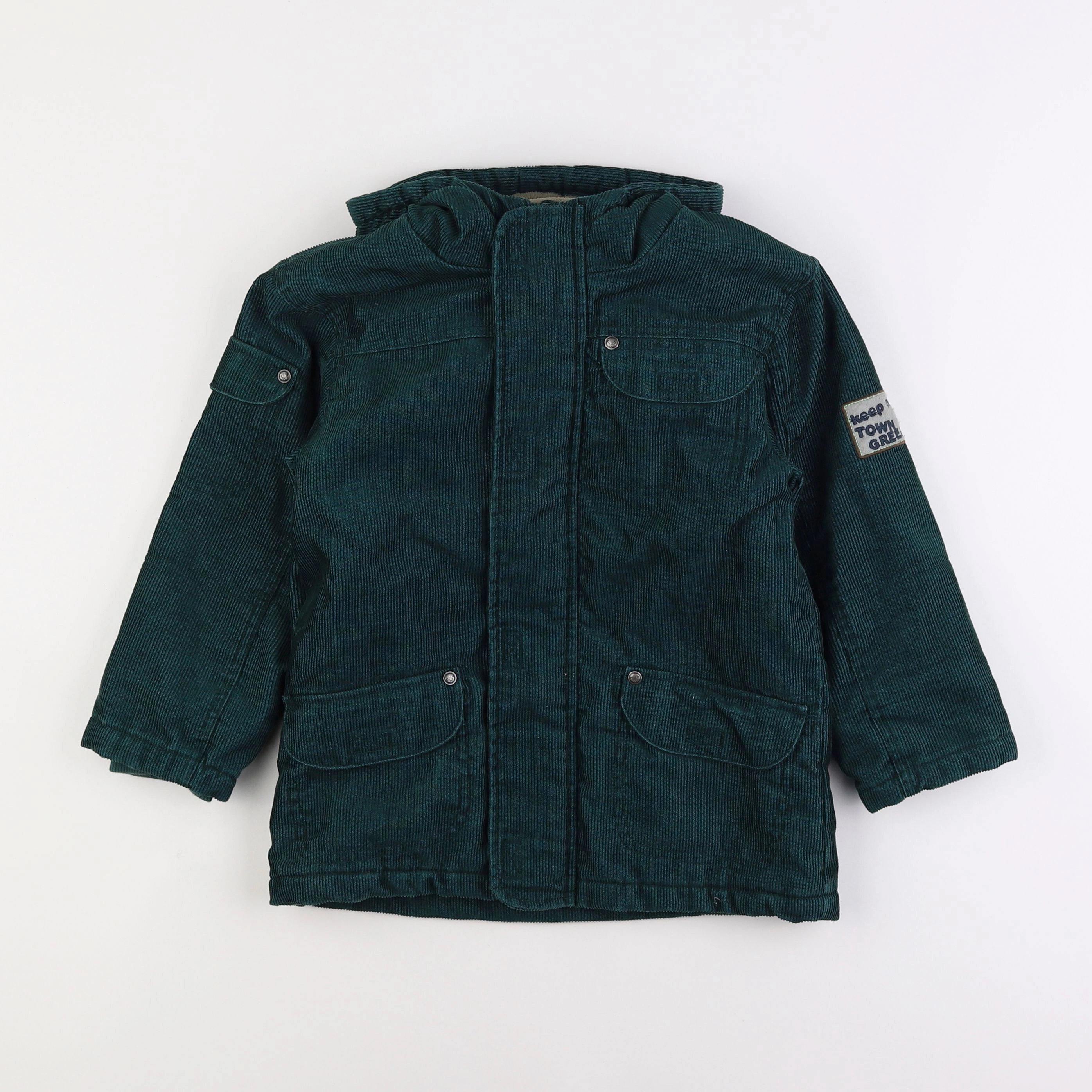 Vertbaudet - manteau vert - 6 ans